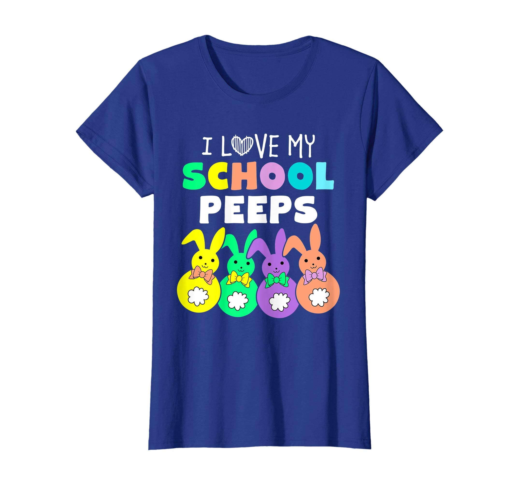 I Love My School Peeps Happy Easter Bunnies Teacher T Shirt