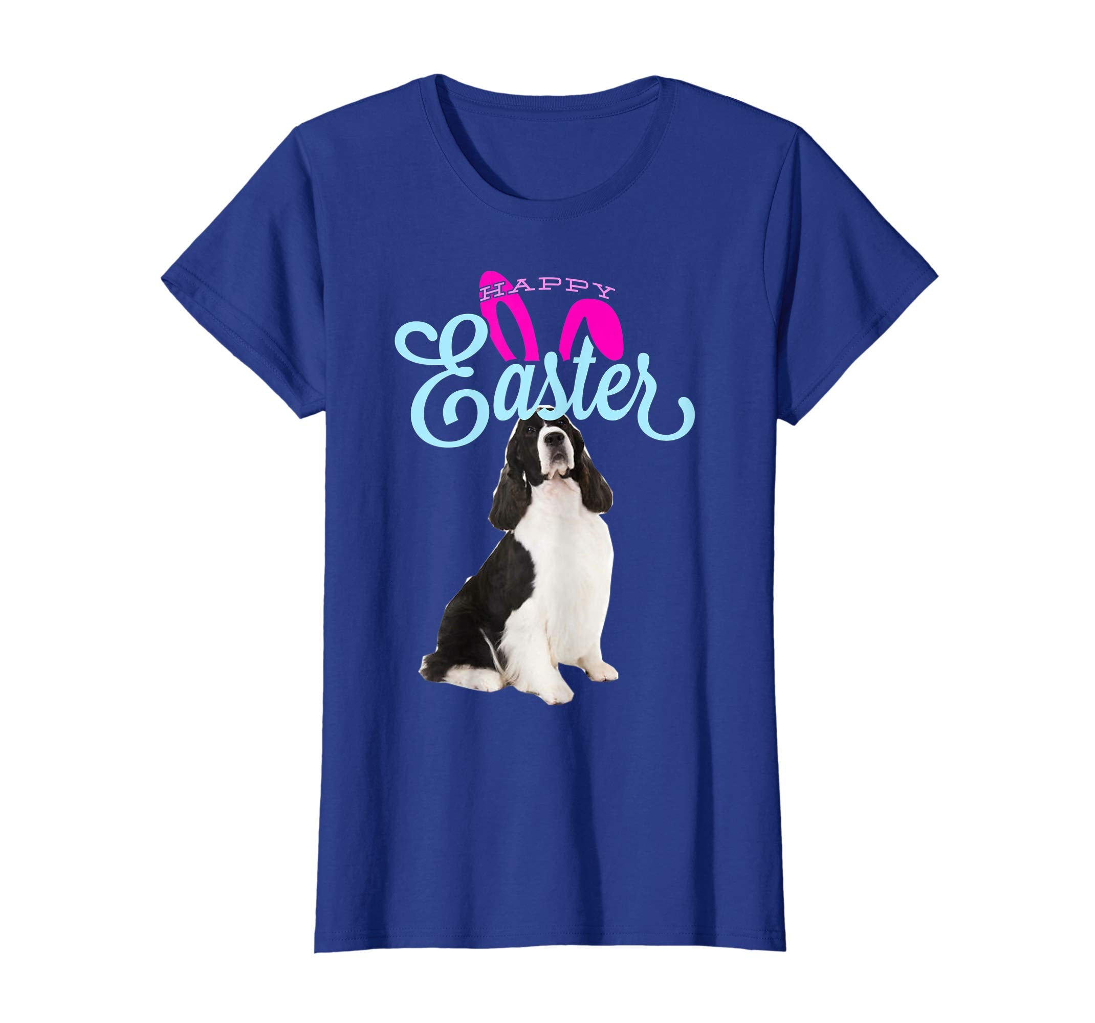 Easter Bunny English Springer Spaniel Tshirt Mom Women Gift