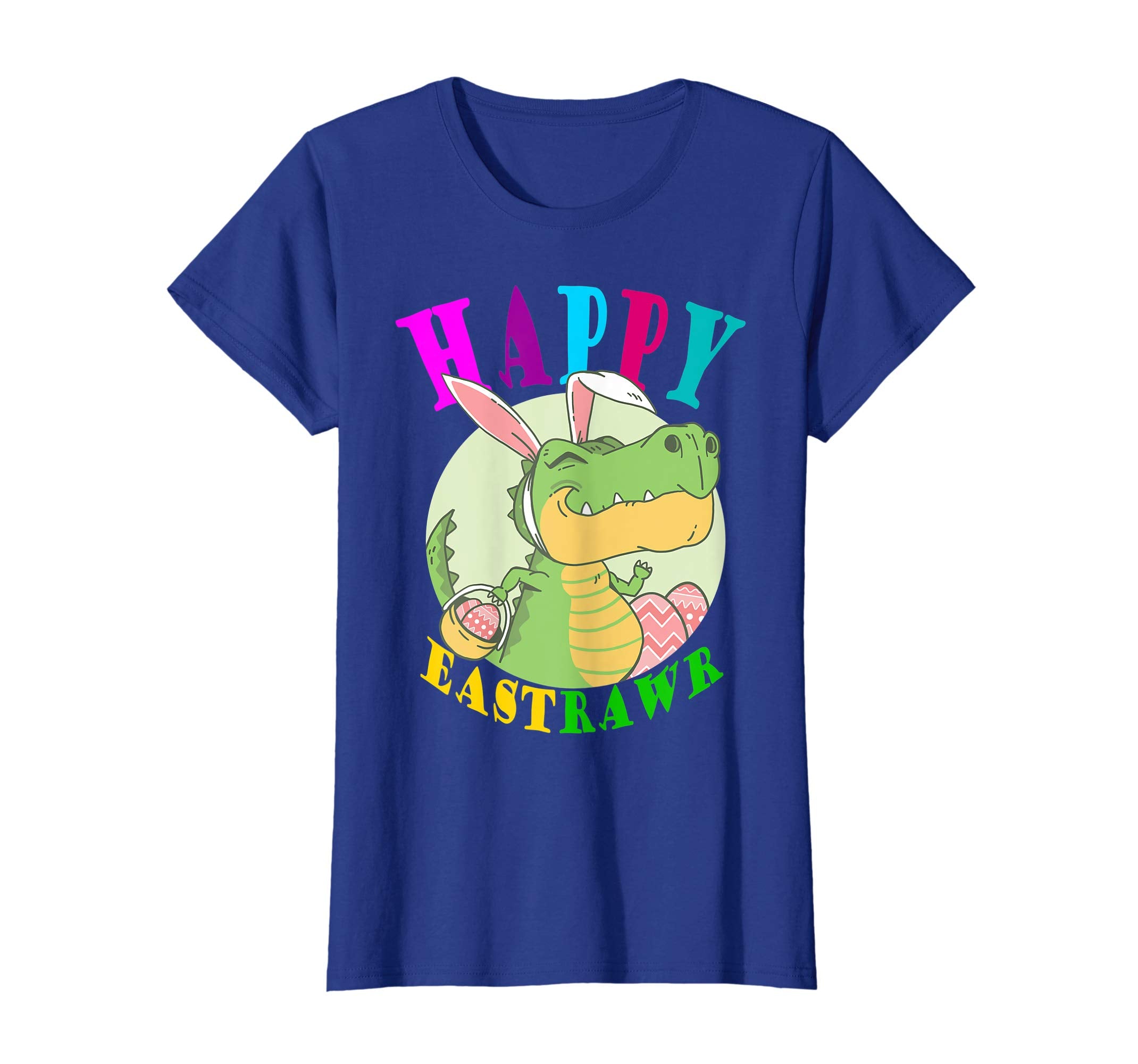 Happy Eastrawr T Rex Dinosaur Easter Bunny Egg Shirt Kids