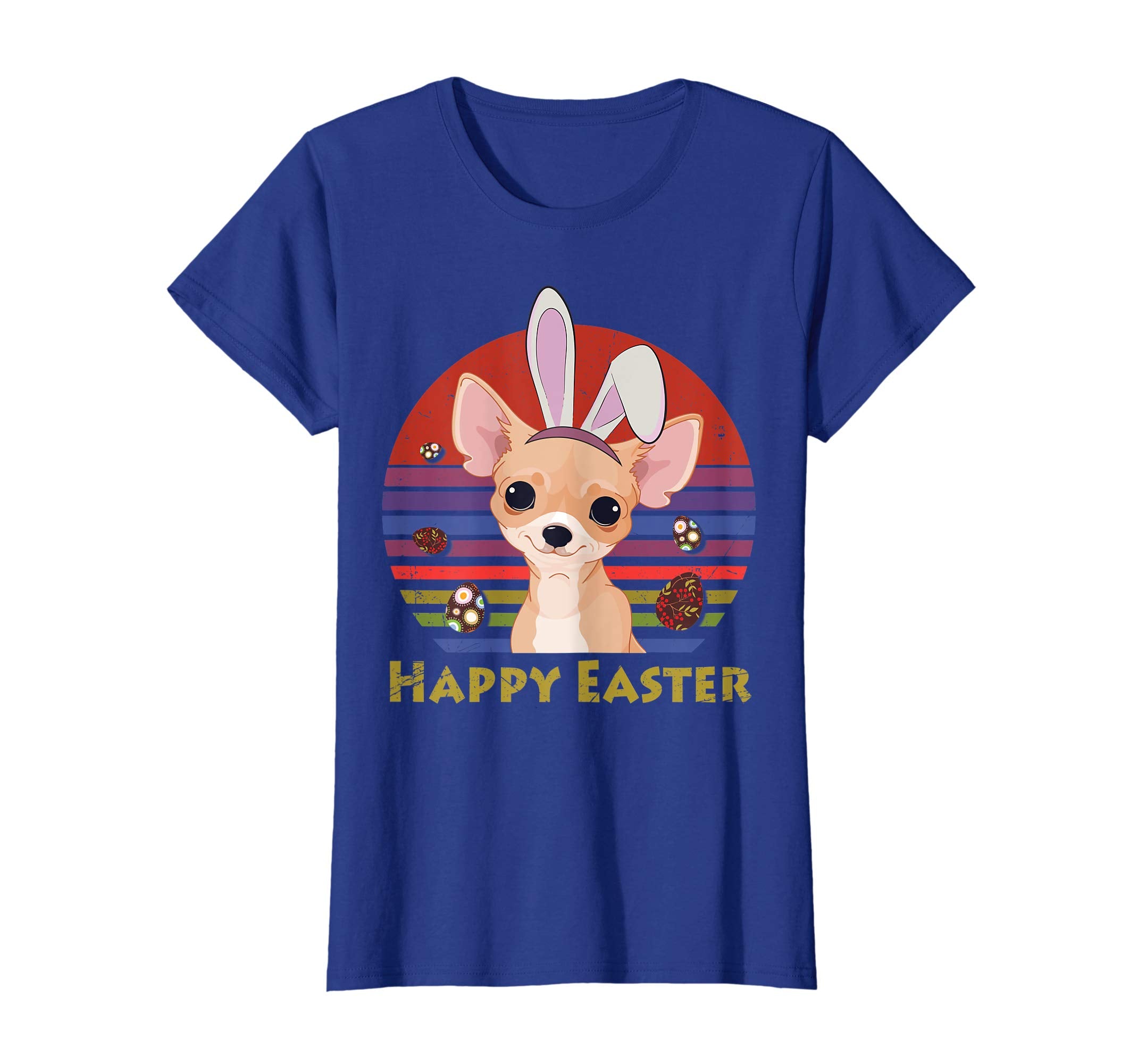 Chihuahua With Bunny Headband Happy Easter Tshirt Gifts