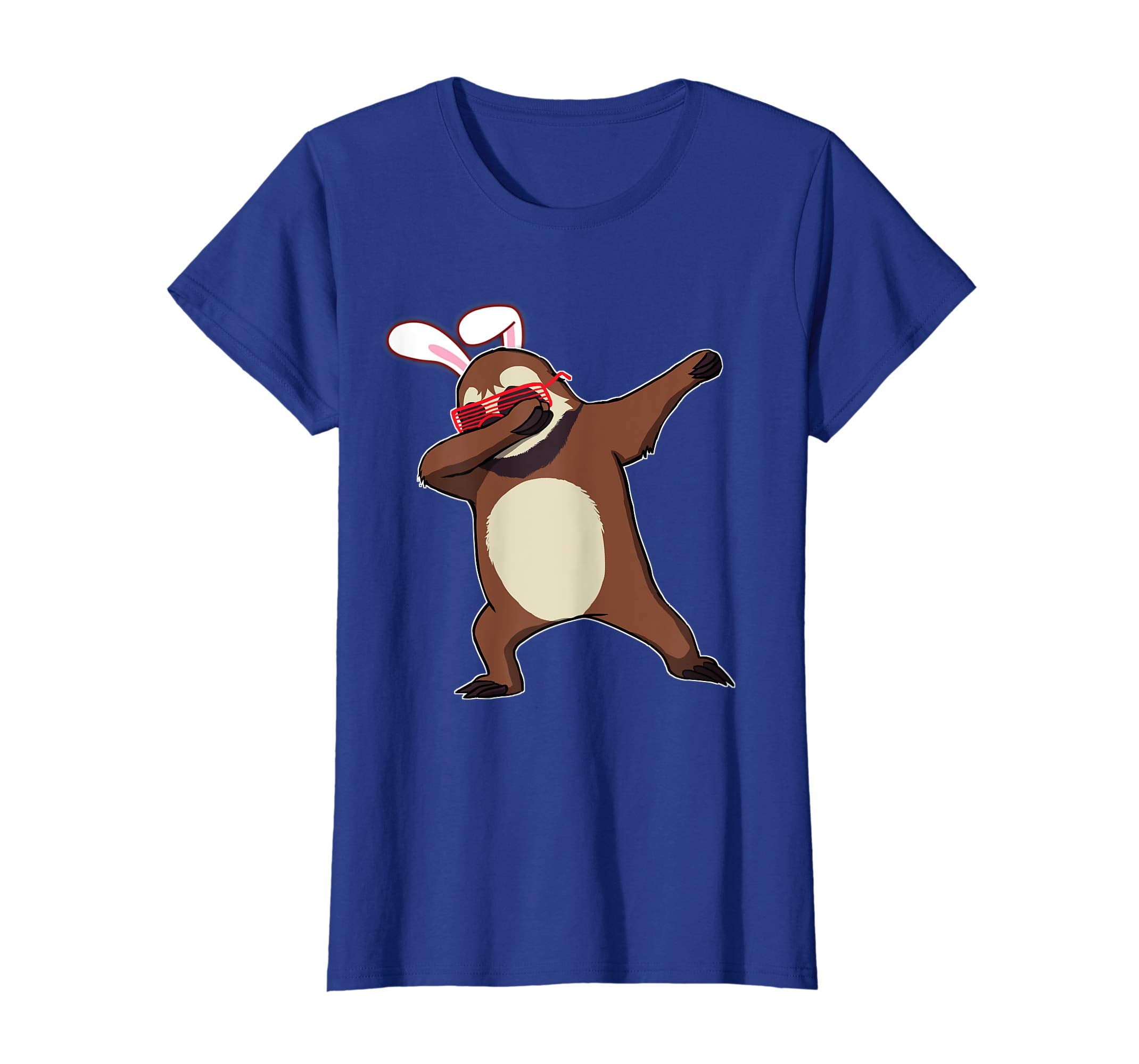 Easter Bunny Dabbing Sloth Tshirt Rabbit Ears Animal Gift