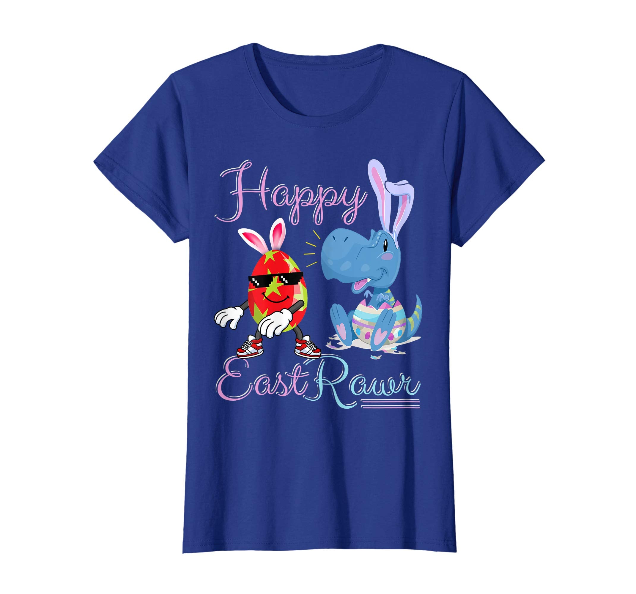 Dabbing Emoji Egg With Dinosaur Bunny Happy Easter T Shirt