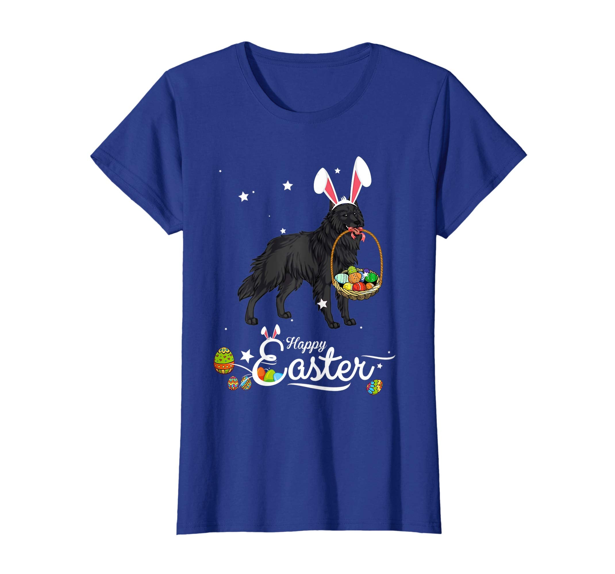 Belgian Sheepdog Dog With Bunny Hat Easter Costume T Shirt