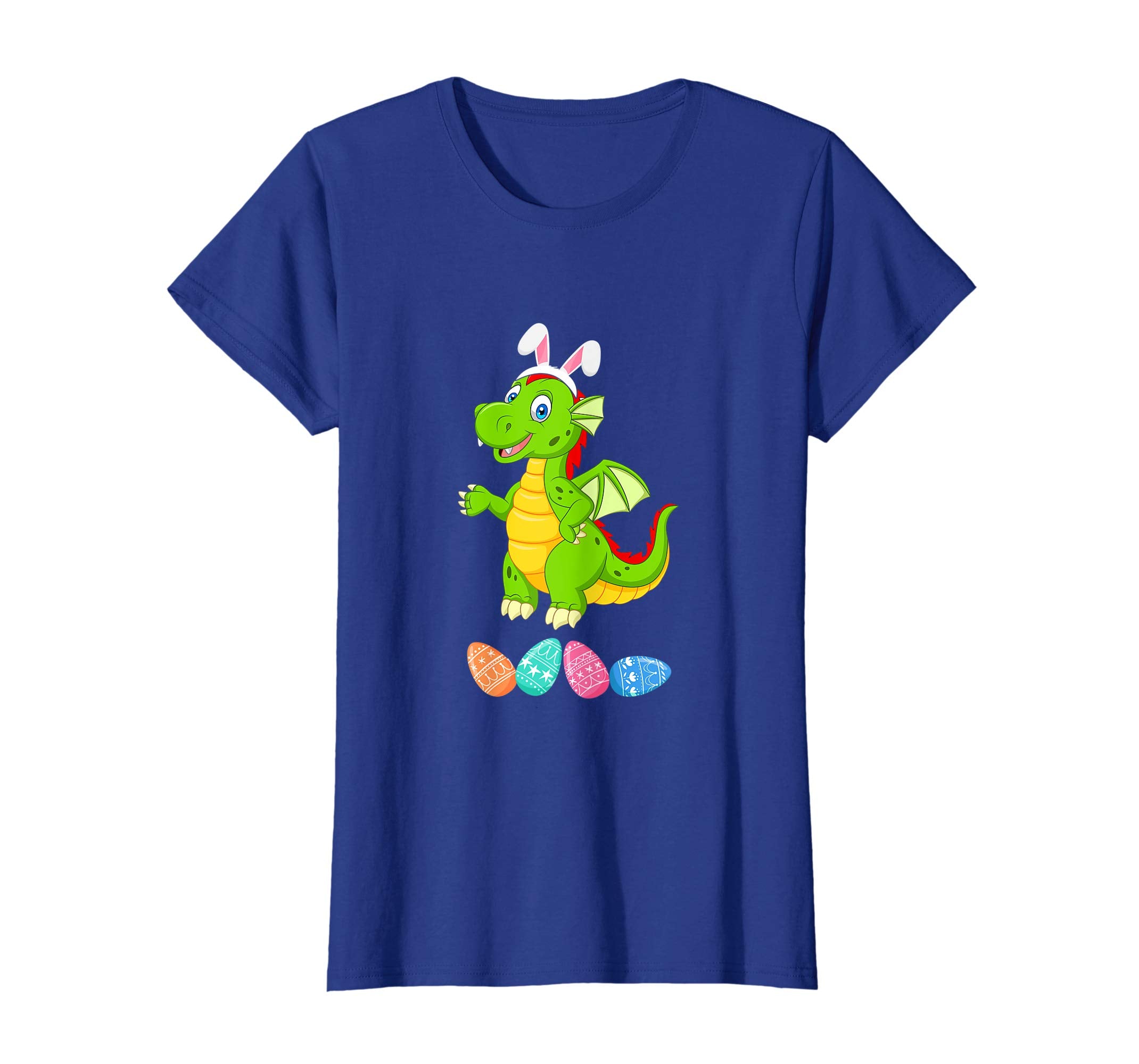 Funny Easter Dragon With Bunny Ears And Eggs T Shirt