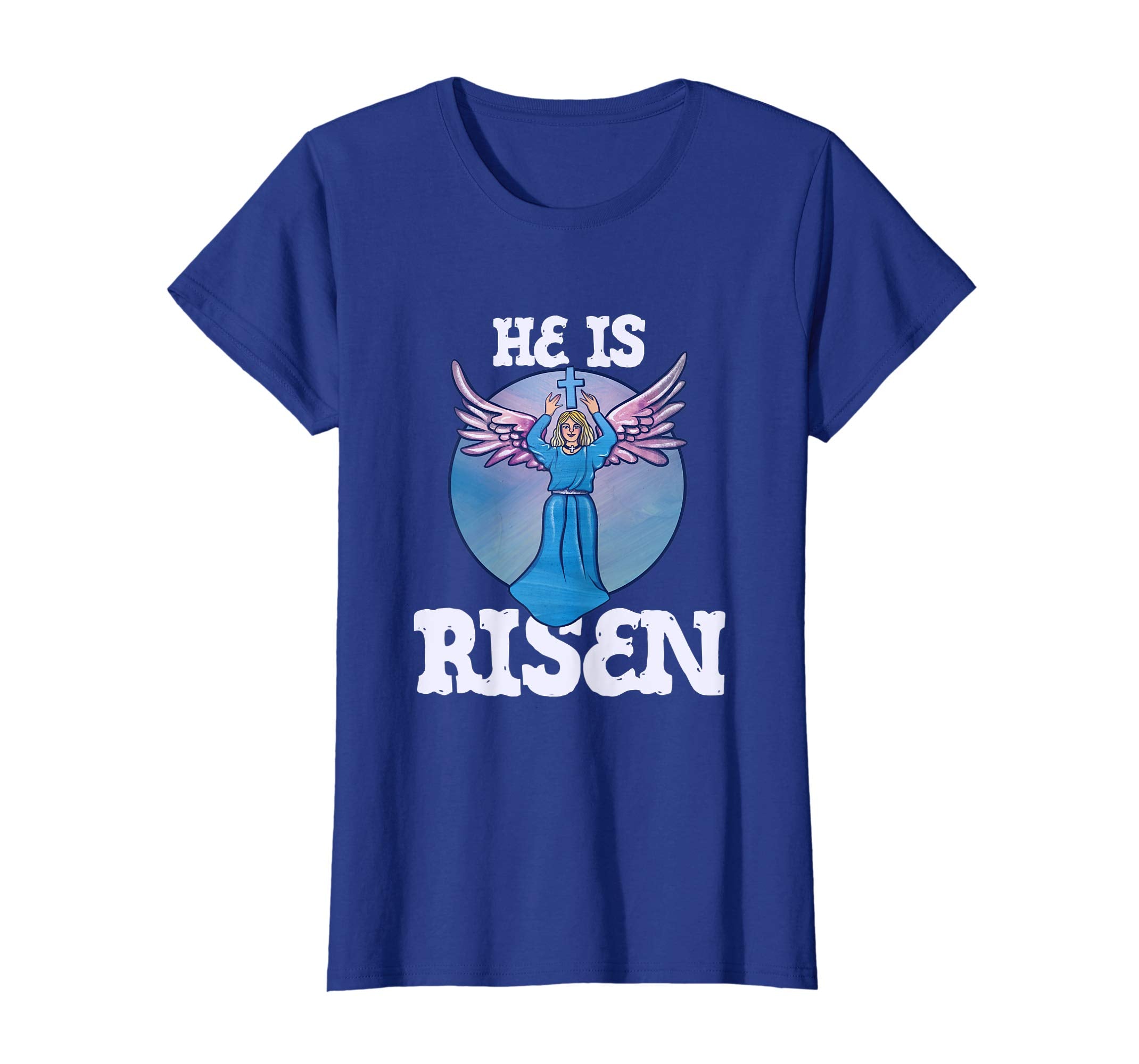 He is Risen t-shirt Christian Easter Sunday Angel Artwork