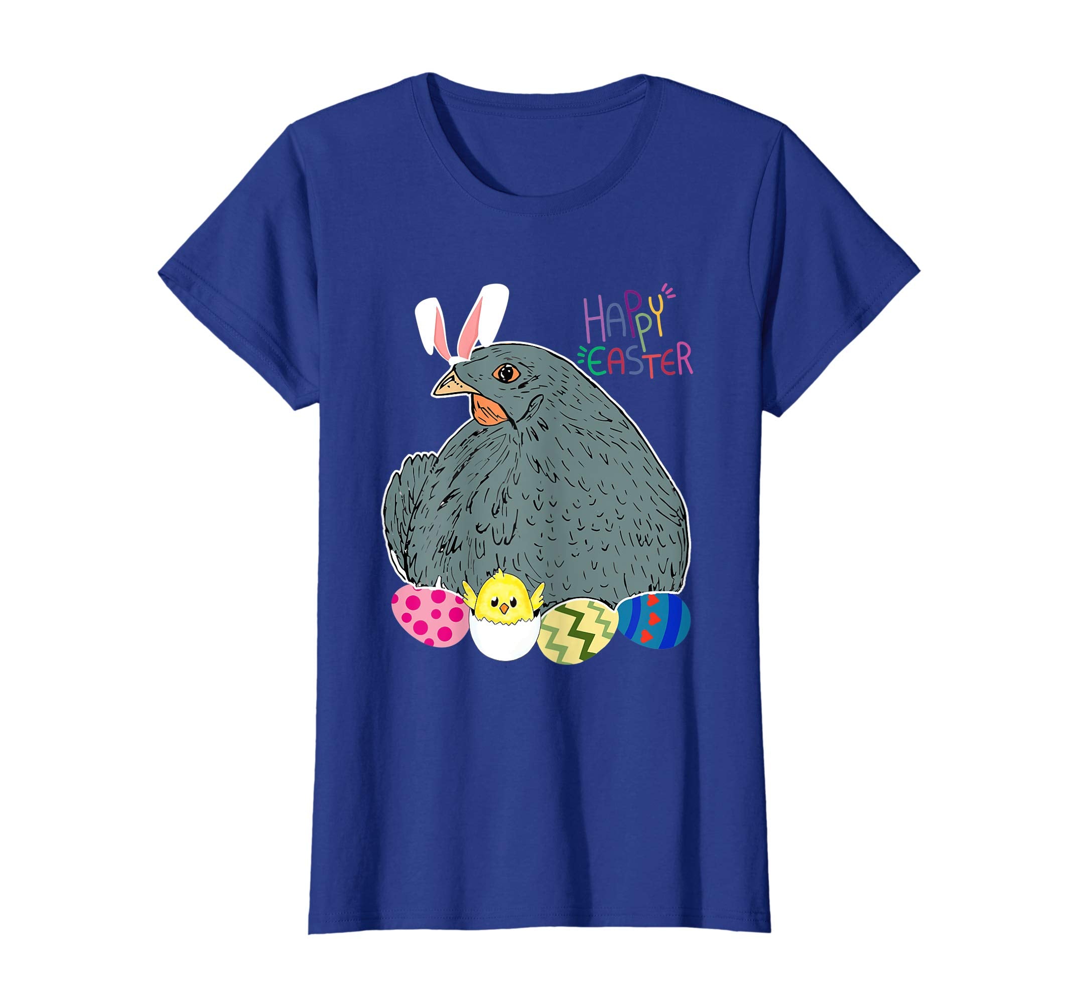 Happy Easter Shirt Chicken Bunny Easter Colorful Egg