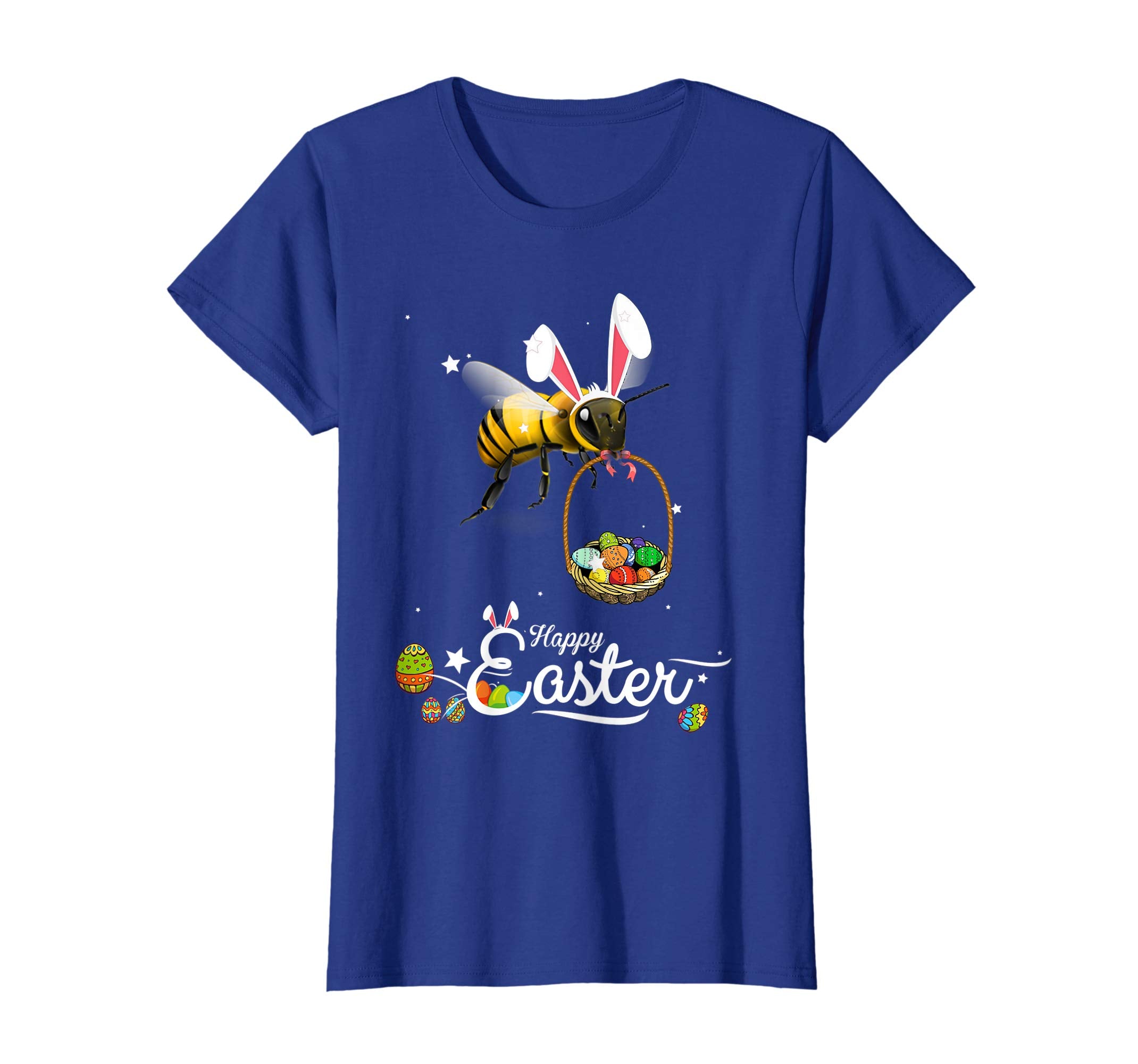 Cute Easter Bee with Bunny Ears and Eggs T Shirt