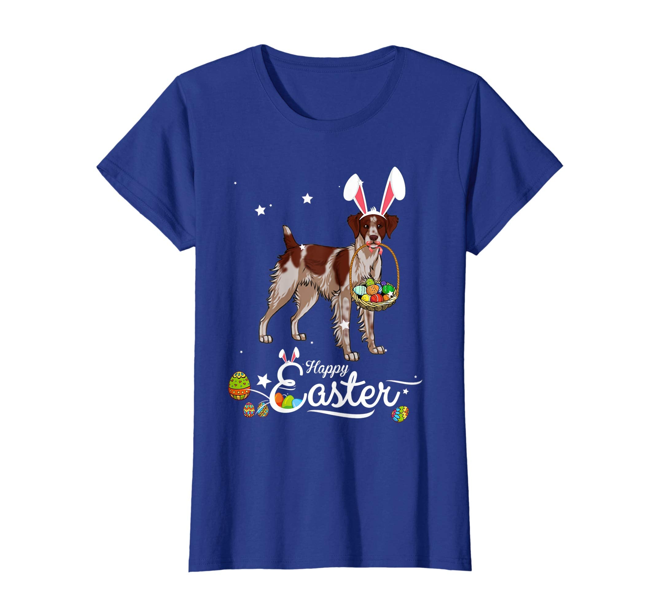Brittany Spaniel Dog With Bunny Hat Easter Costume T Shirt