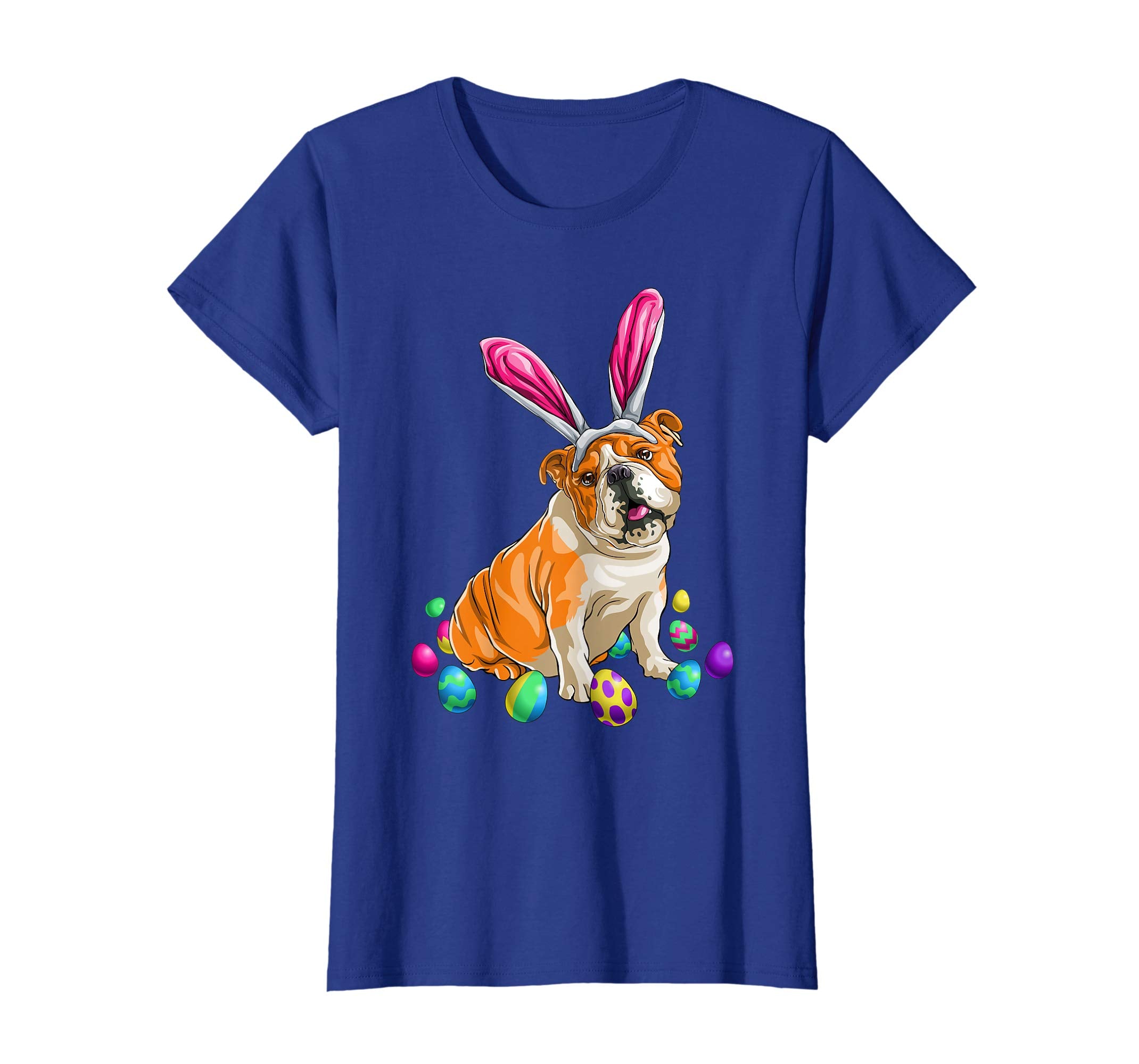 Easter Bulldog T Shirt Men Women Kids Bunny Basket Eggs Gift