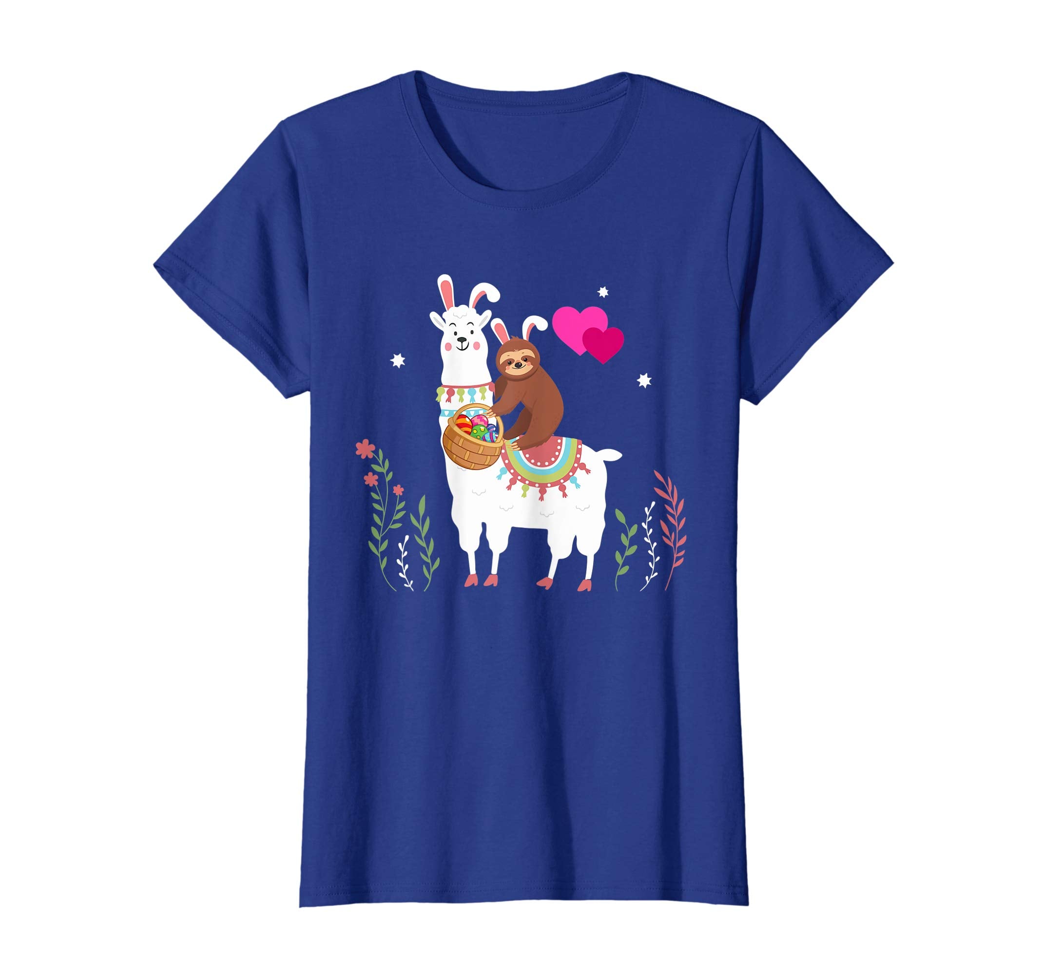 Sloth Riding Llama-Funny Sloth Easter Eggs Shirt Gift