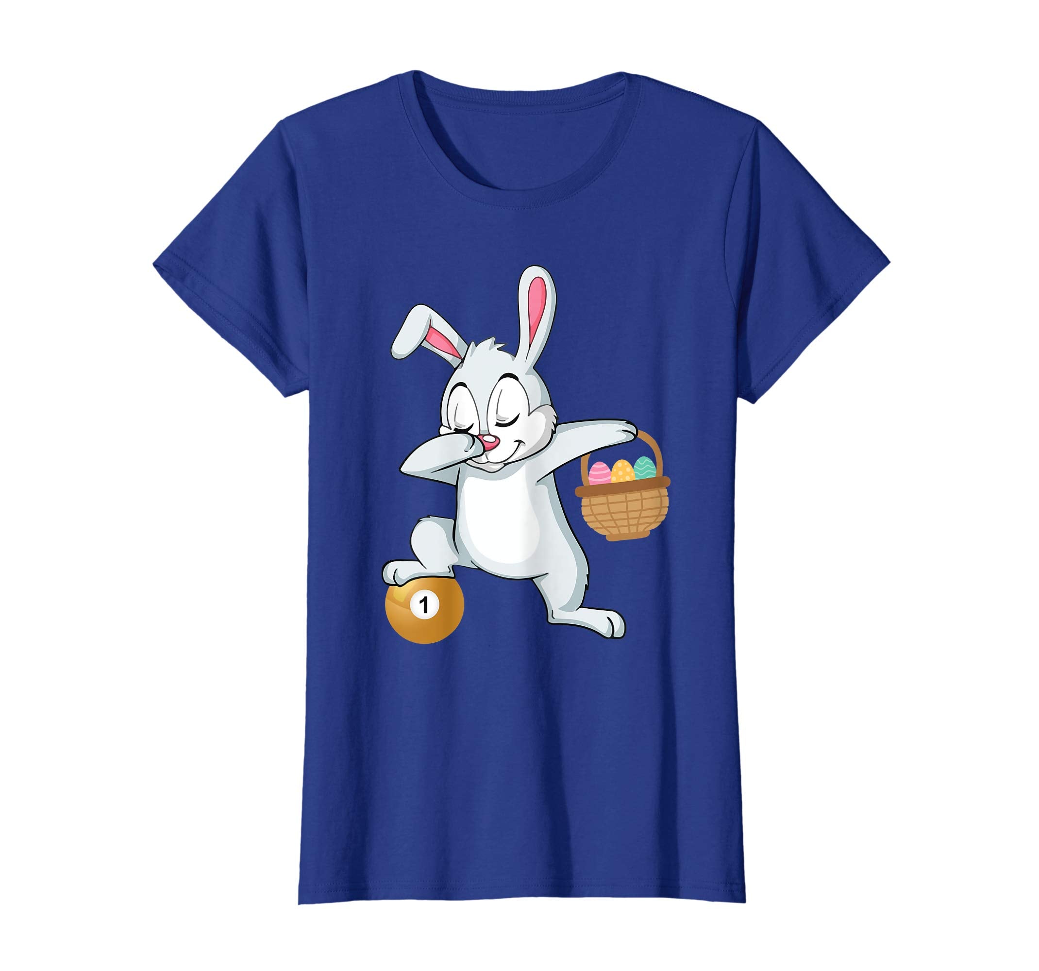 Bunny Rabbit With Easter Eggs Dabbing Playing Pool Shirt