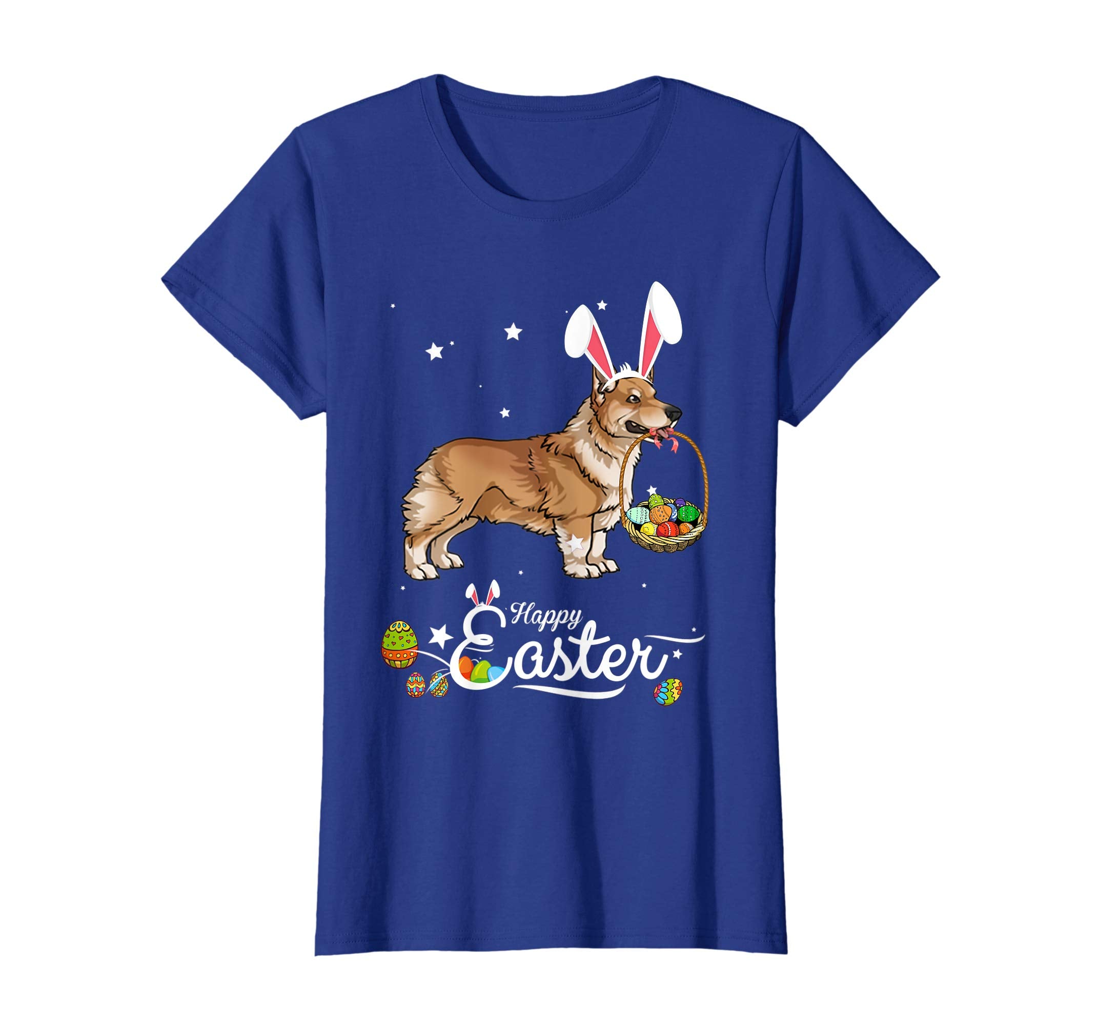 Pembroke Welsh Corgi Dog With Bunny Hat Easter Costume Shirt