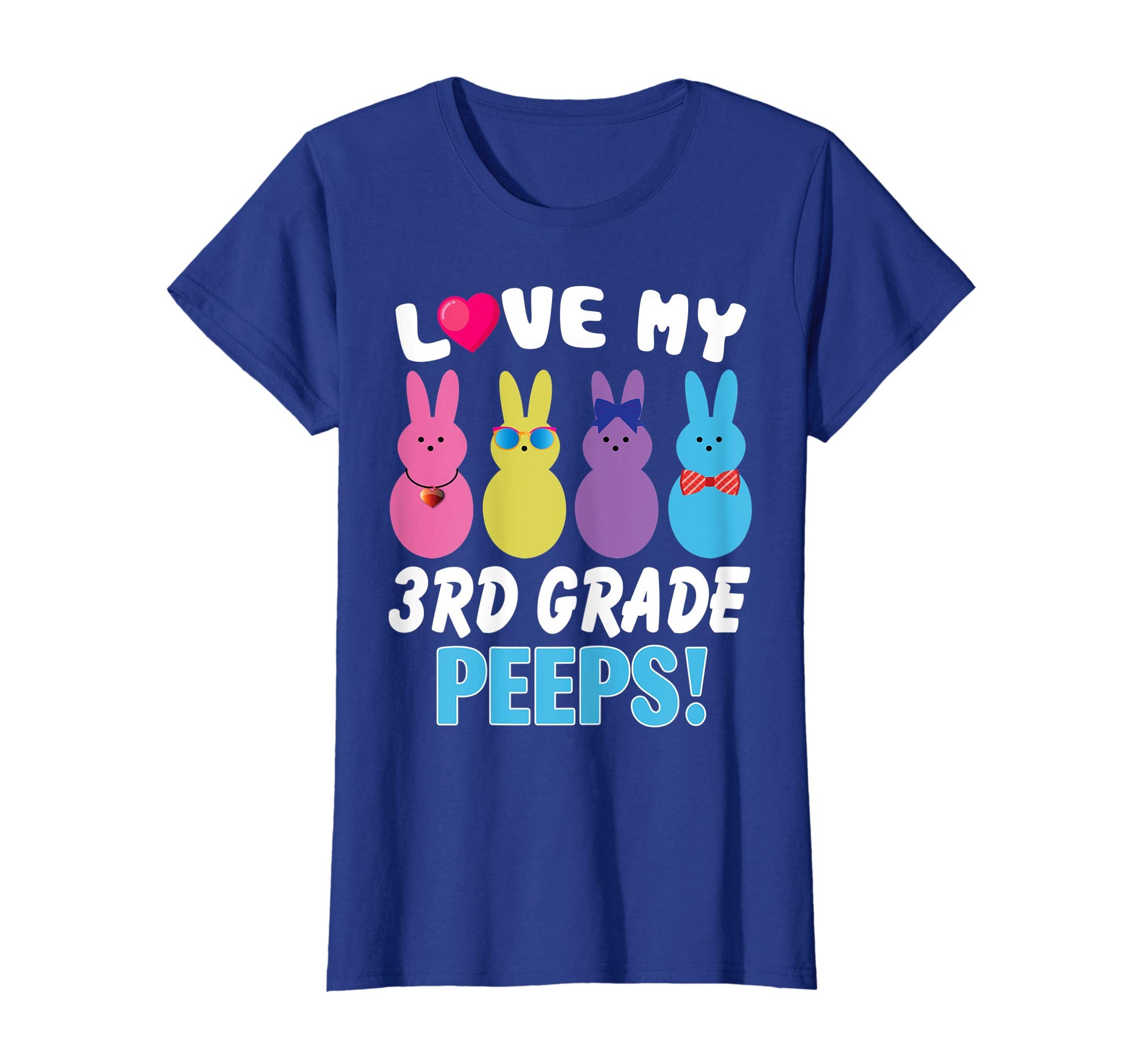 I Love My 3RD Grade Peeps Bunnies Happy Easter Teacher Shirt