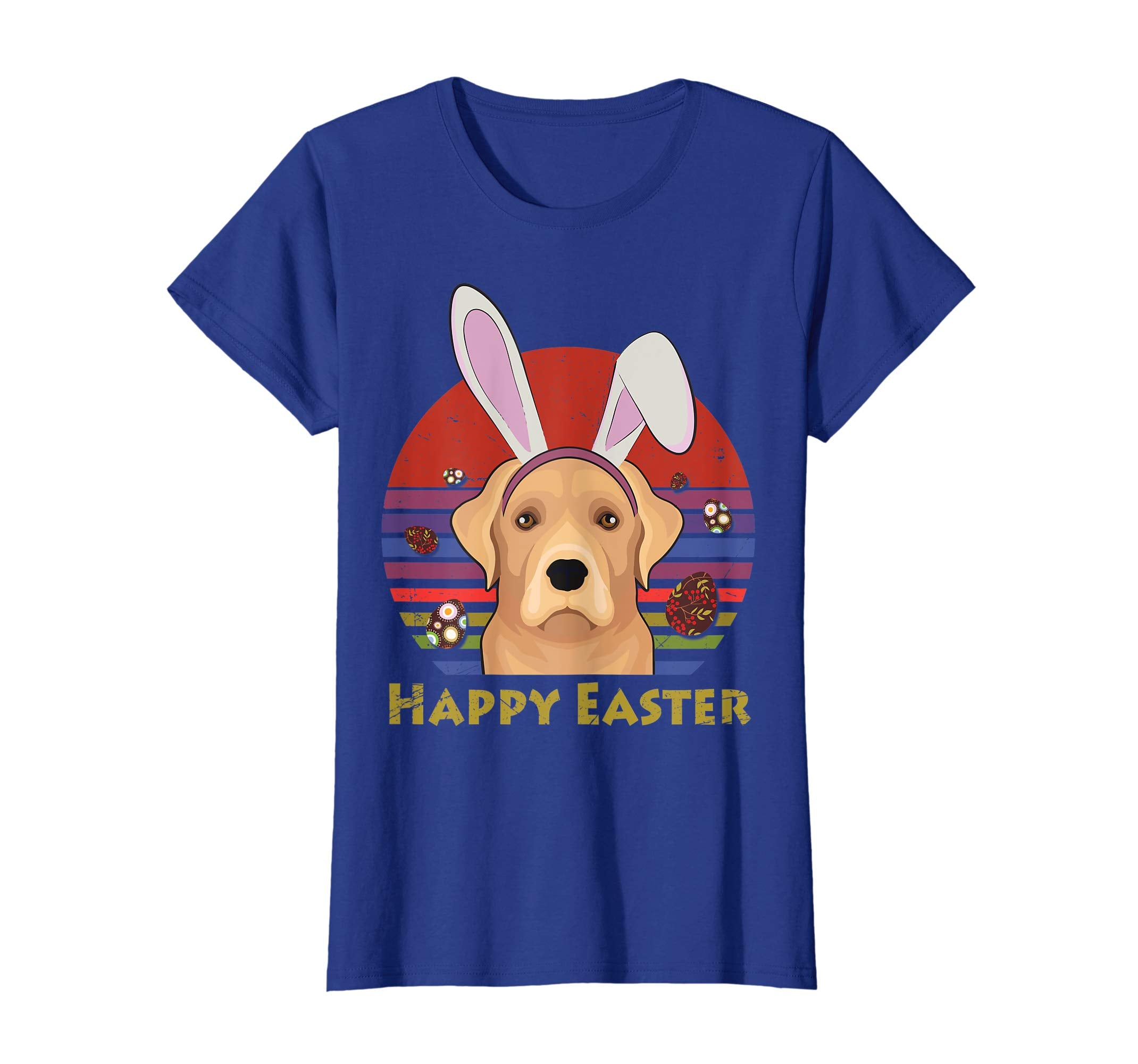 Labrador Retriever With Bunny Headband Happy Easter Tshirt