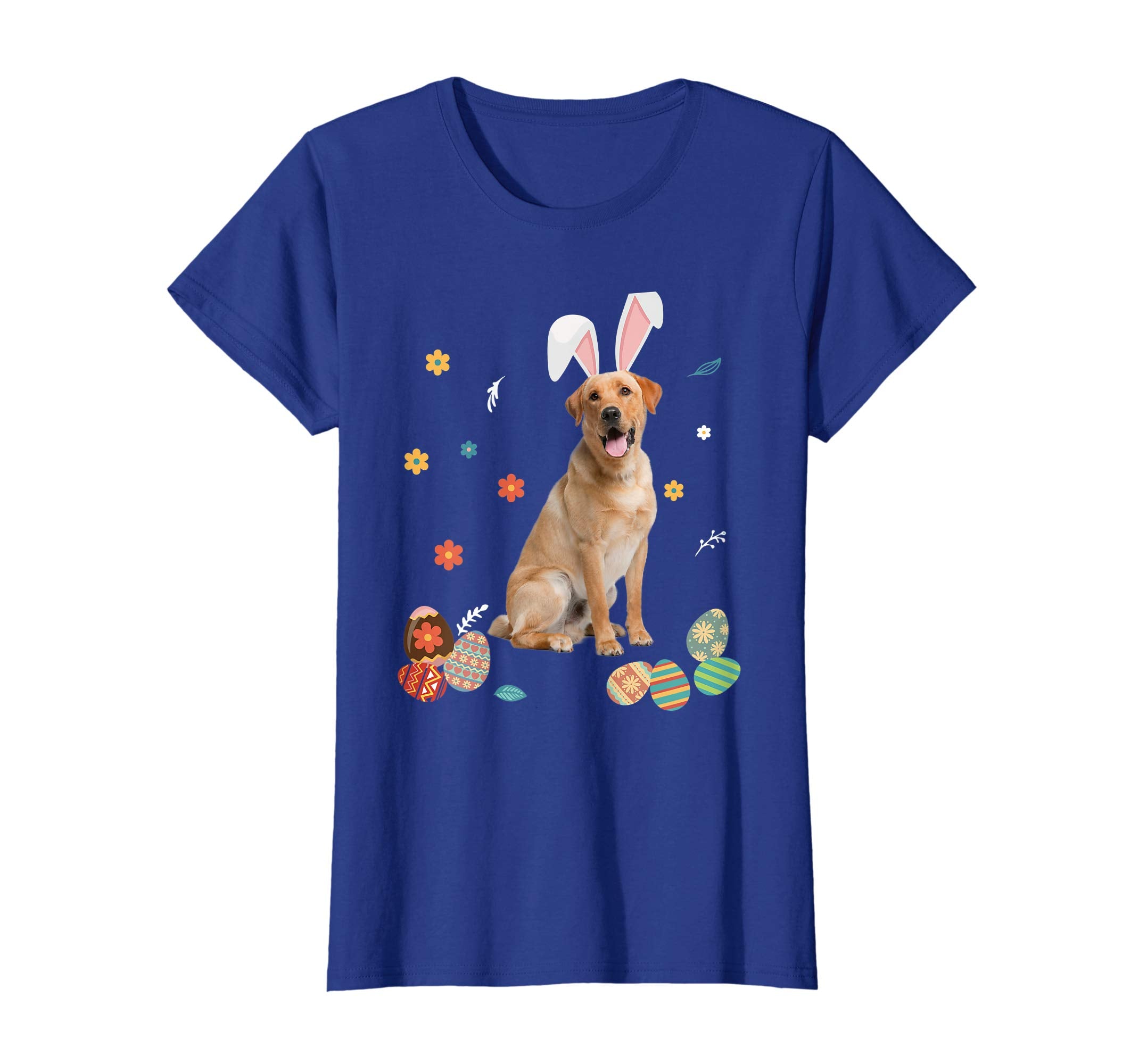 Labrador Retriever Bunny Rabbit Happy Easter Day T-Shirt