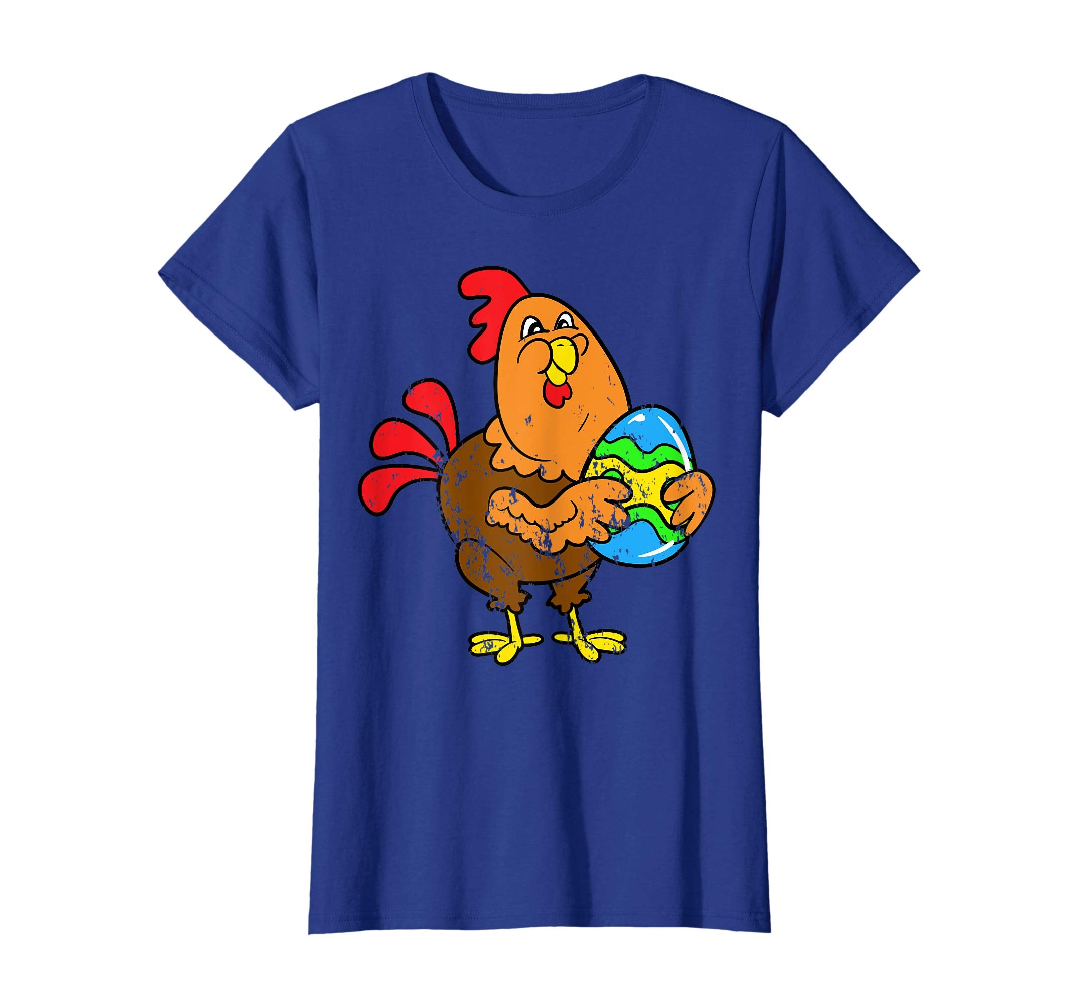 Retro Vintage Grunge Funny Cute Easter Egg Chicken T-Shirt