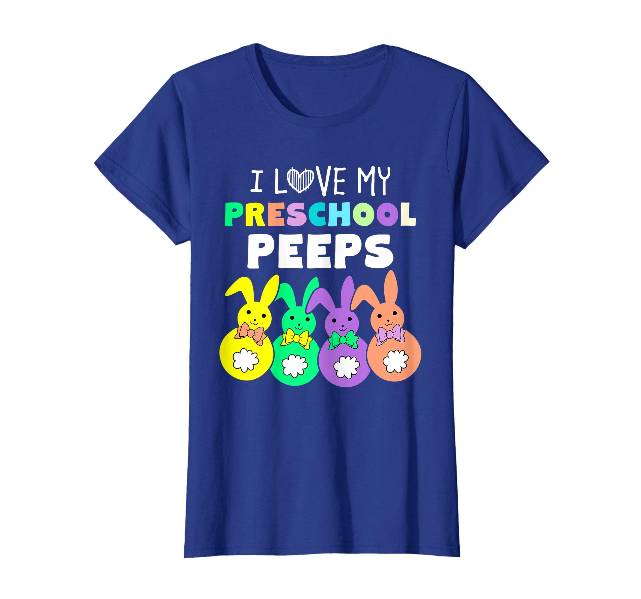 I Love My Preschool Peeps Happy Easter Bunnies Teacher Shirt