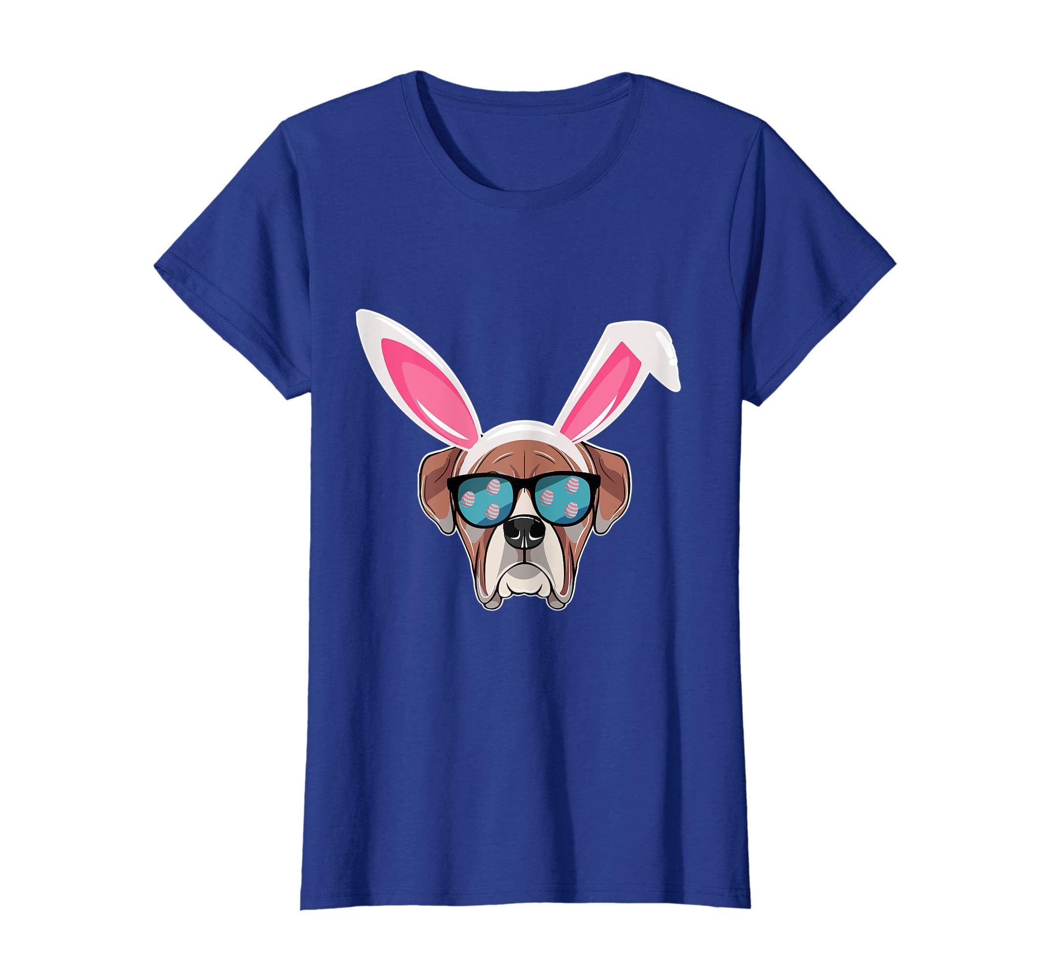 Boxer Dog Cool Sunglass Bunny Hat Happy Easter Day Shirt