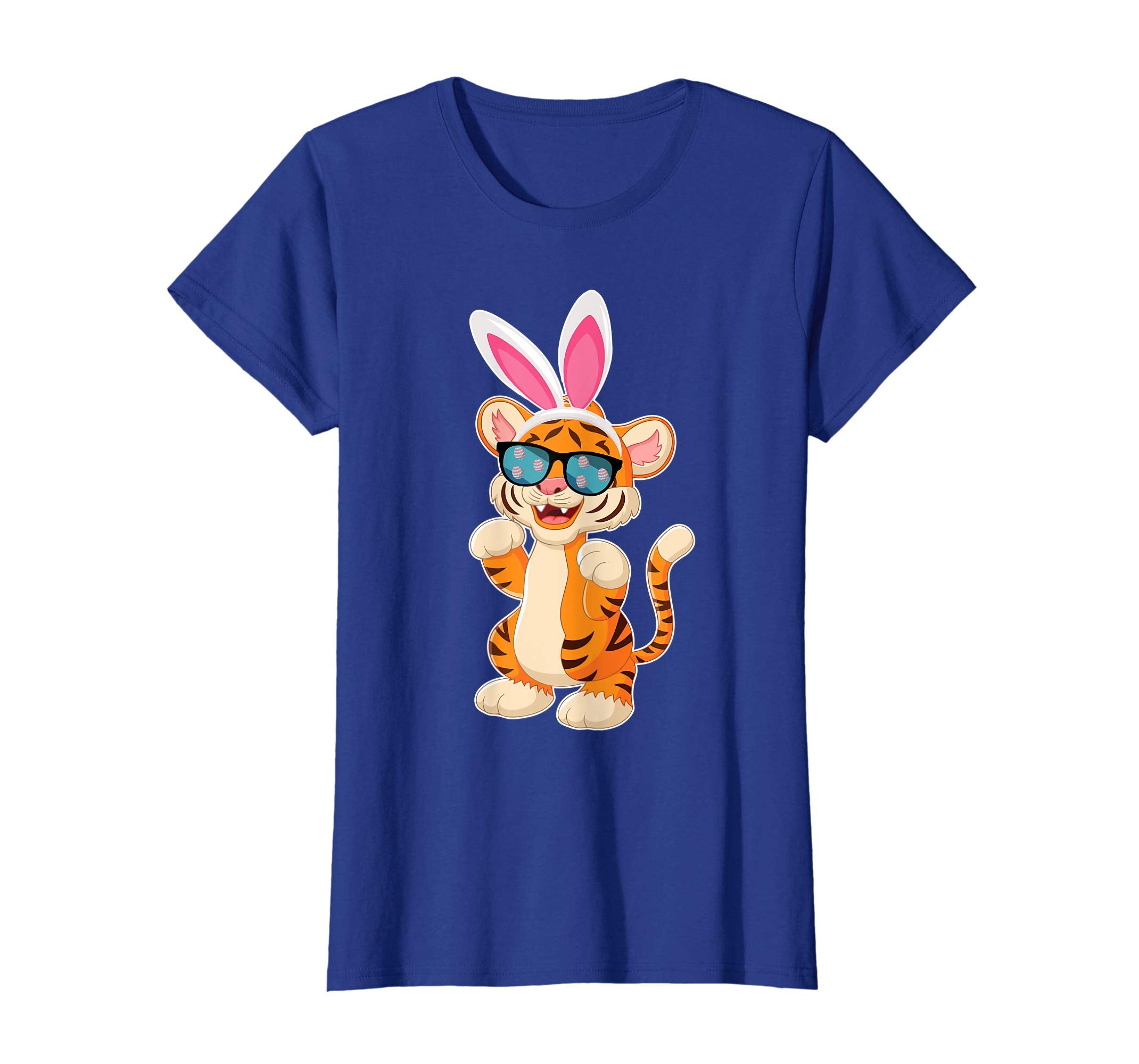Tiger Dog Cool Sunglass Bunny Hat Happy Easter Day Shirt