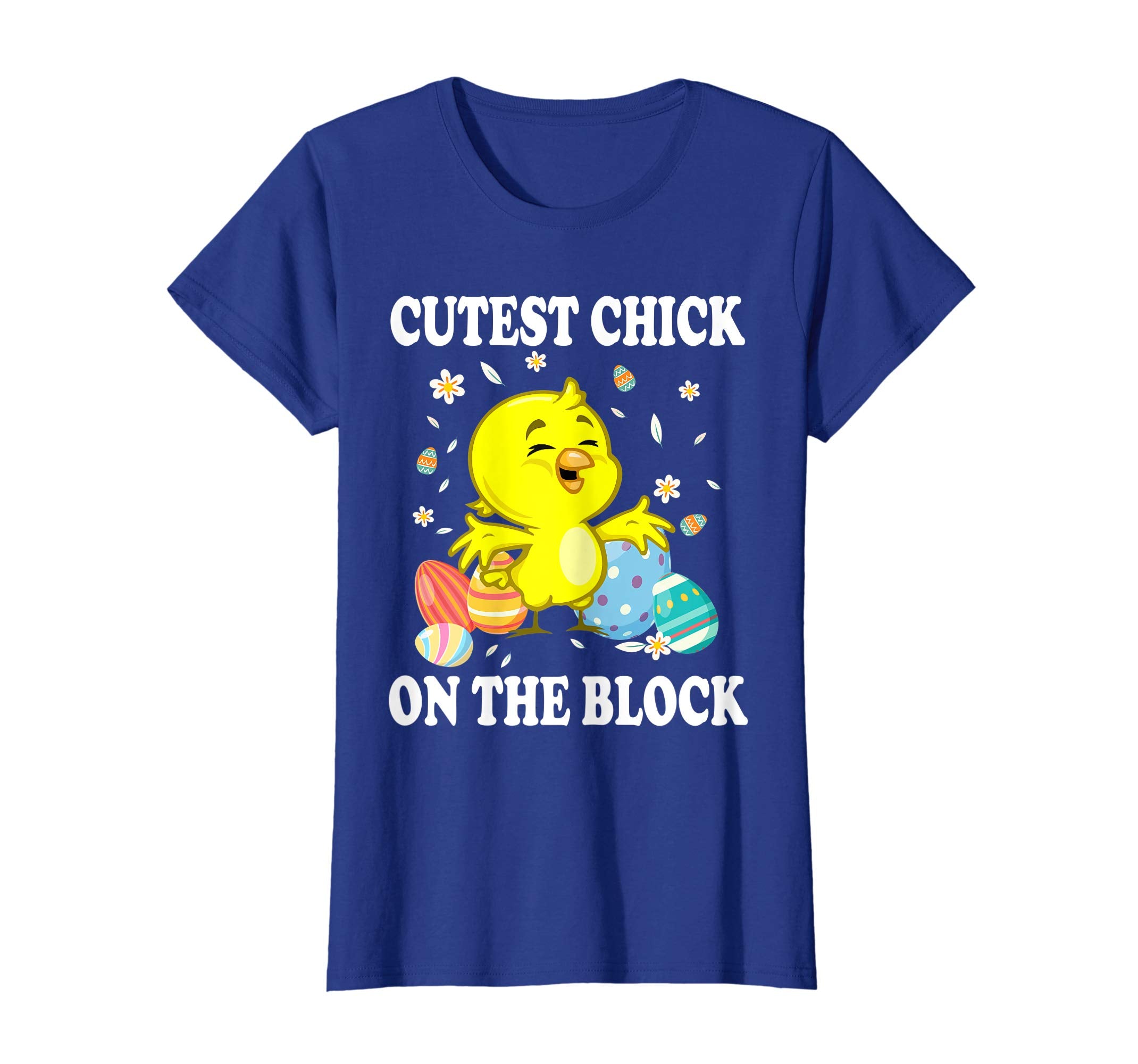 Chick Playing Easter Eggs Cutest Chick On The Block Shirt