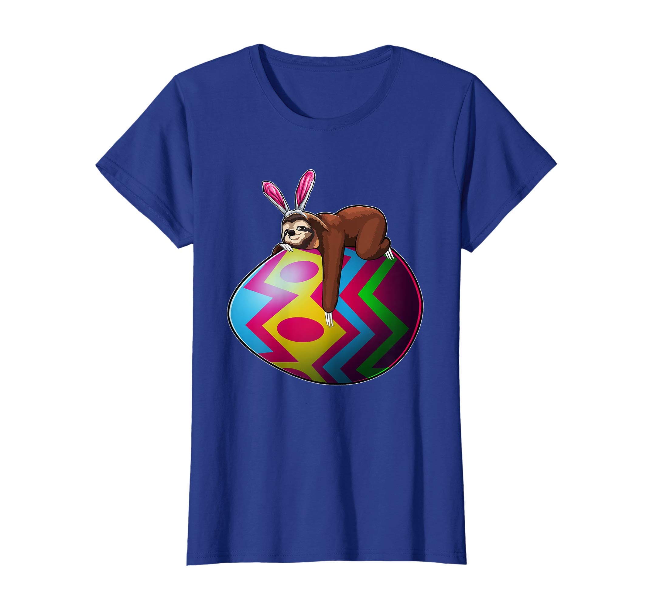 Easter Lazy Sloth T Shirt Men Women Kids Bunny Basket Eggs