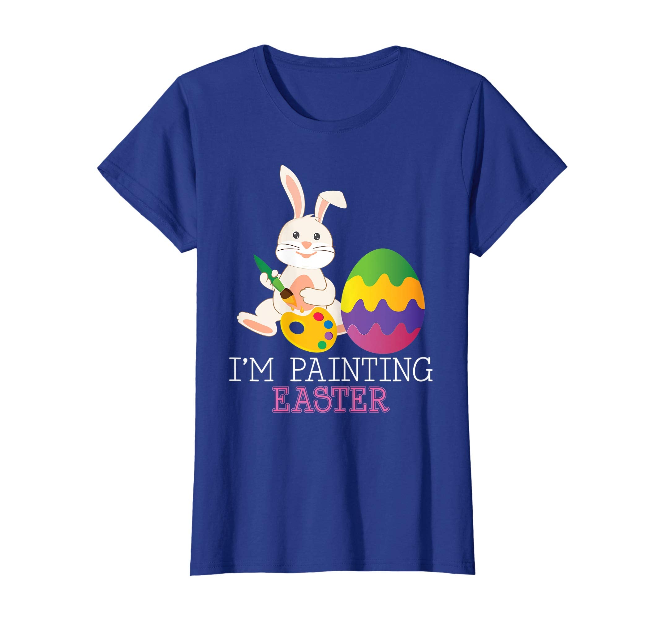 I'm Painting Easter Cute Bunny Colorful Egg T-Shirt Egg Hunt
