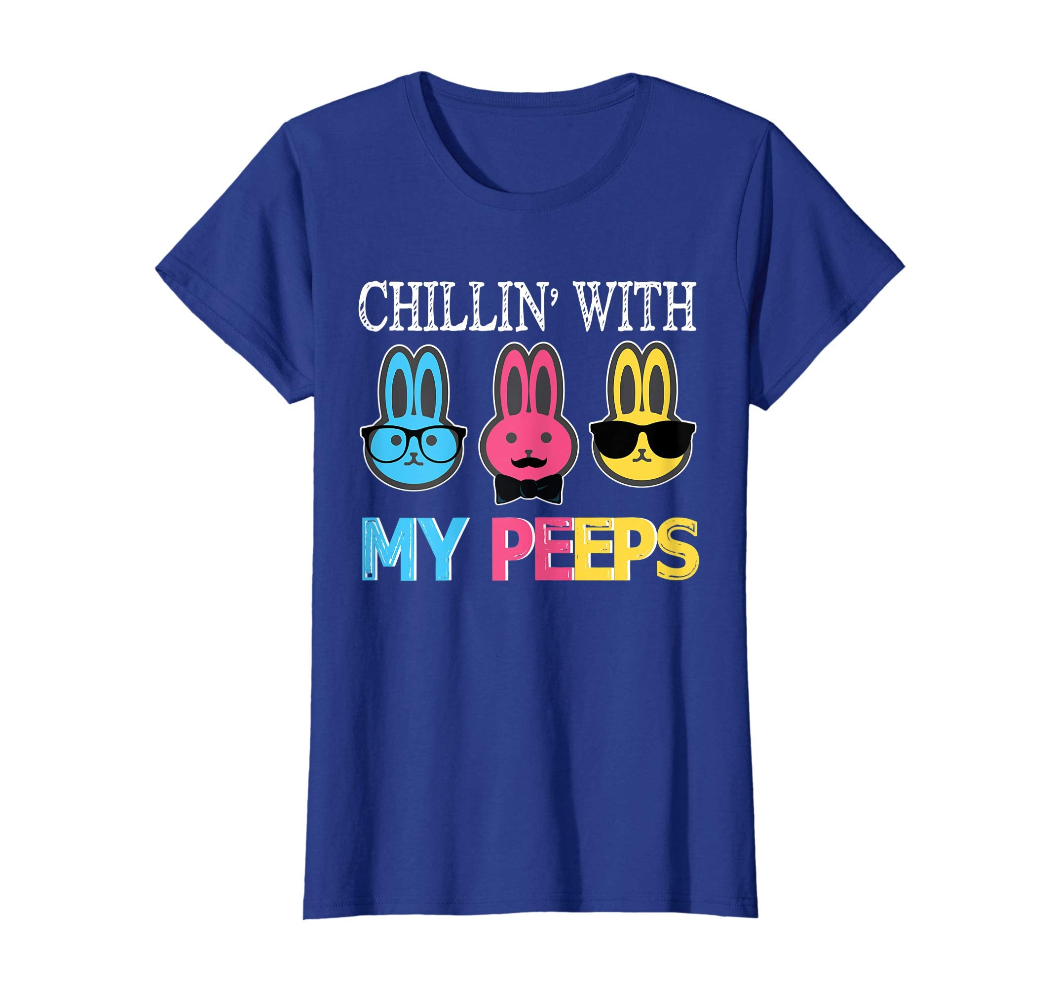 Chillin' With My Peeps Bunny Rabbits Happy Easter Day Shirt