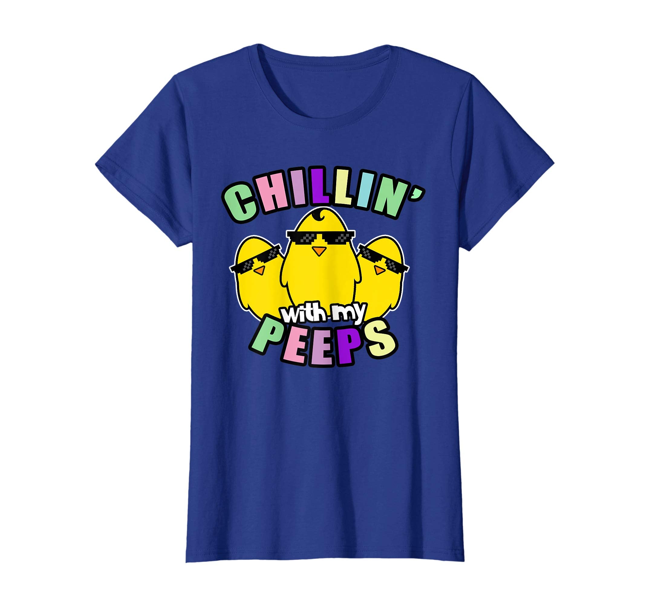 Easter Shirt For Boys Girls Chillin With My Peeps Tshirt