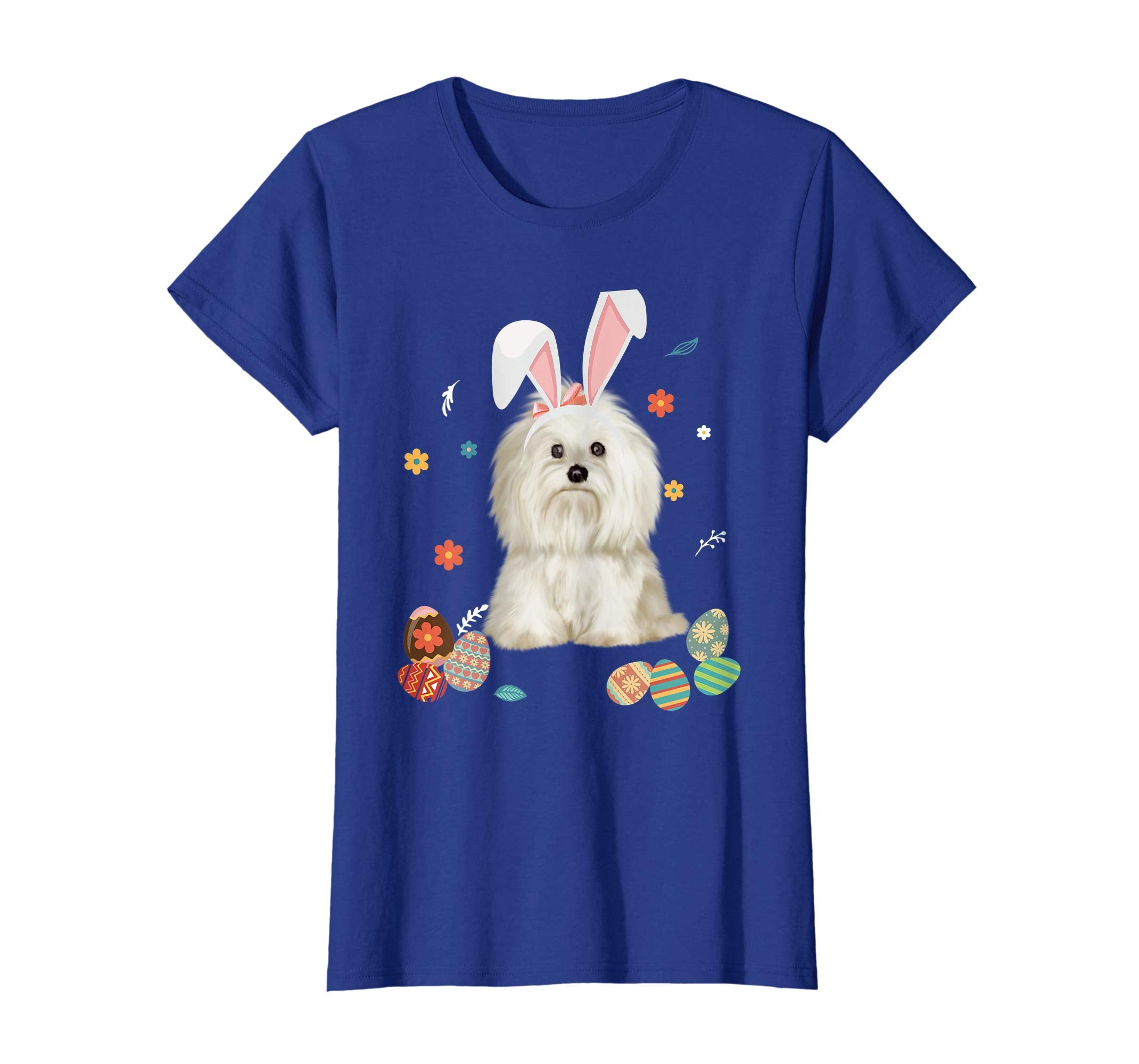 Maltese Bunny Rabbit Happy Easter Day T-Shirt