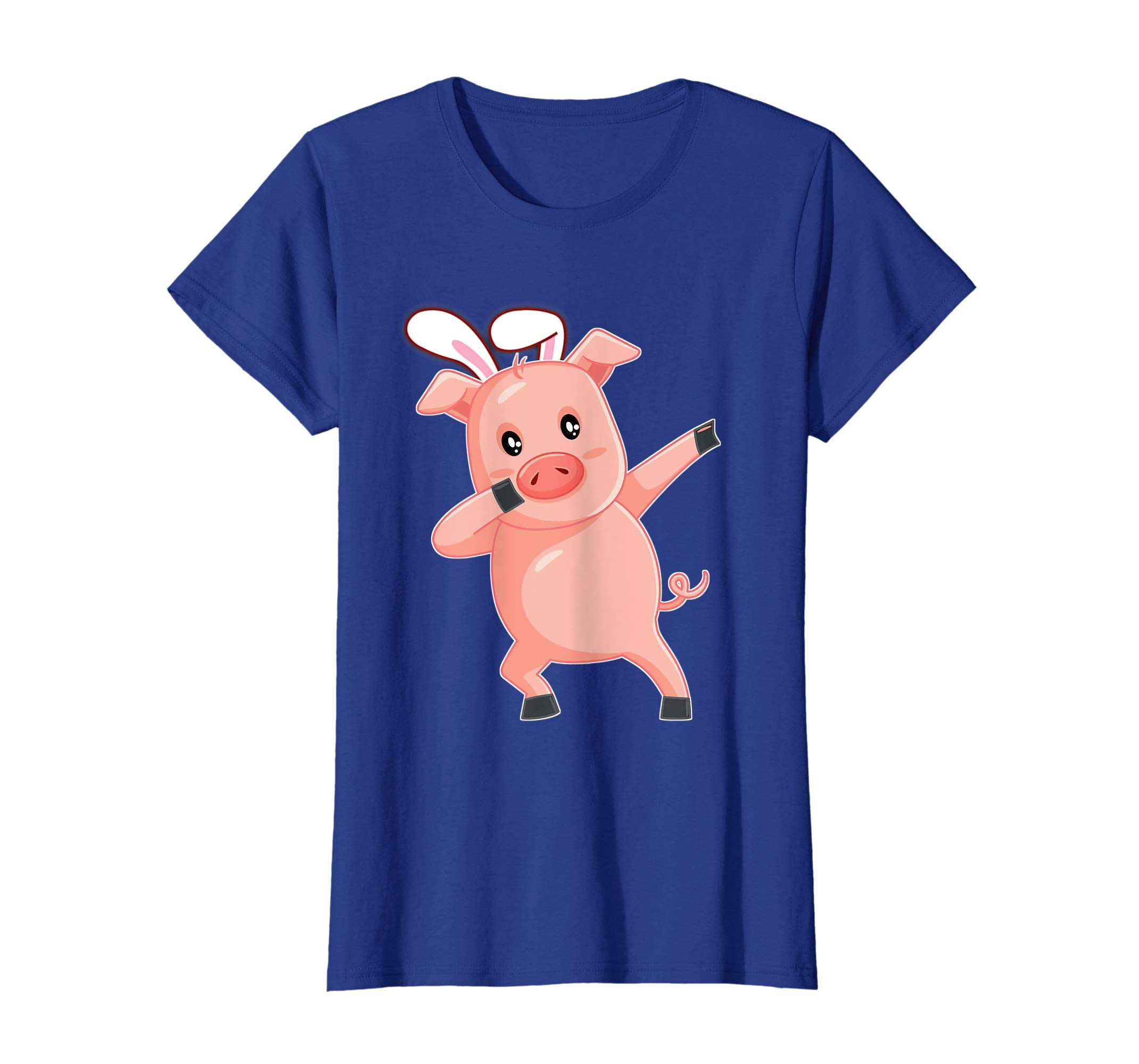 Easter Bunny Dabbing Pig Hog Tshirt Rabbit Ears Animal Gift