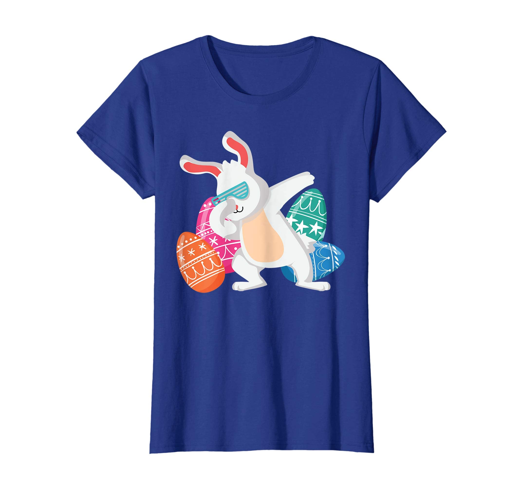 Eggs Easter Bunny Dabbing Shirt For Kids Girls