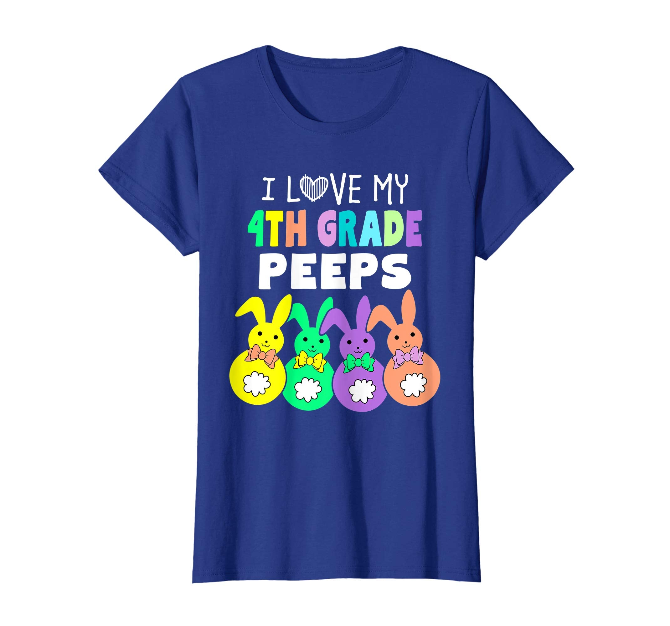 I Love My Fourth 4th Grade Peeps Happy Easter Teacher Shirt