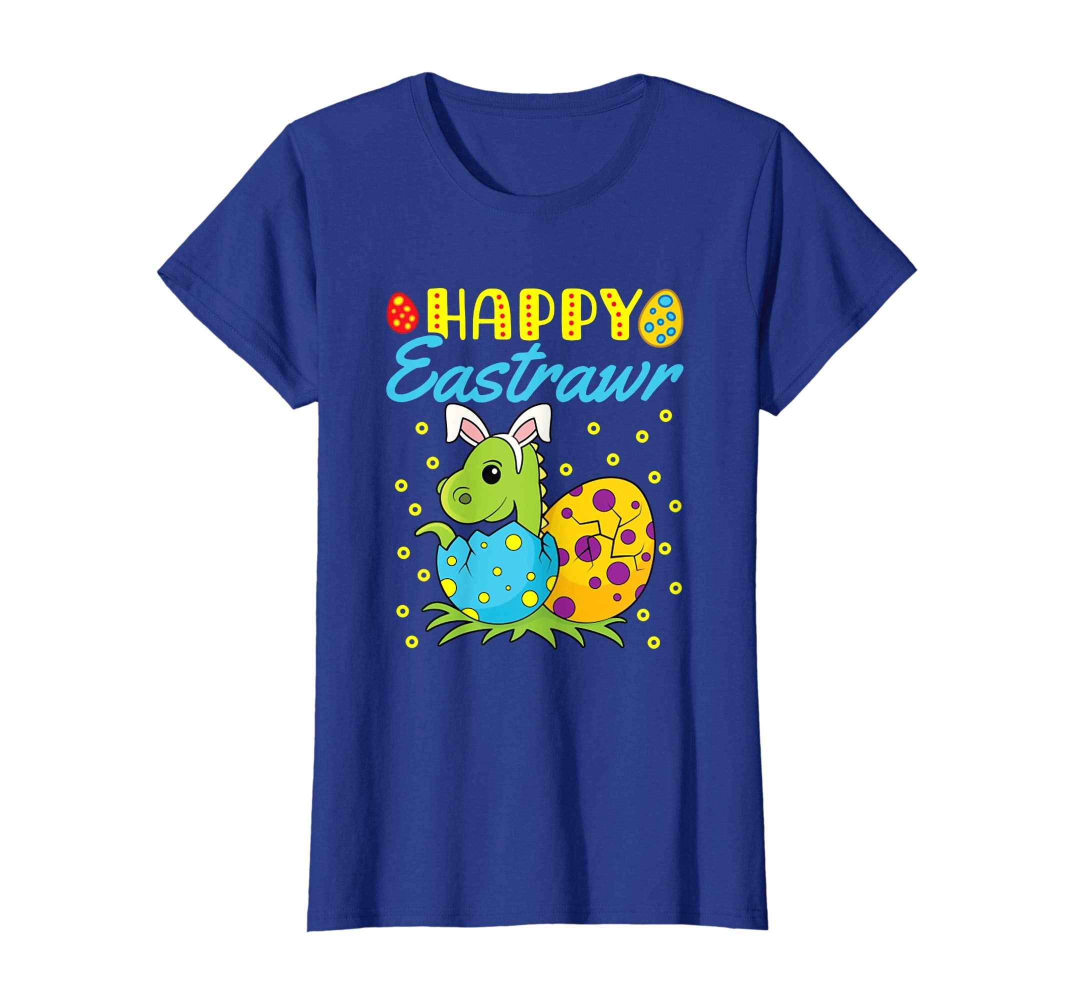 Happy Eastrawr T-Rex Dinosaur Easter Bunny Egg T Shirt Kids
