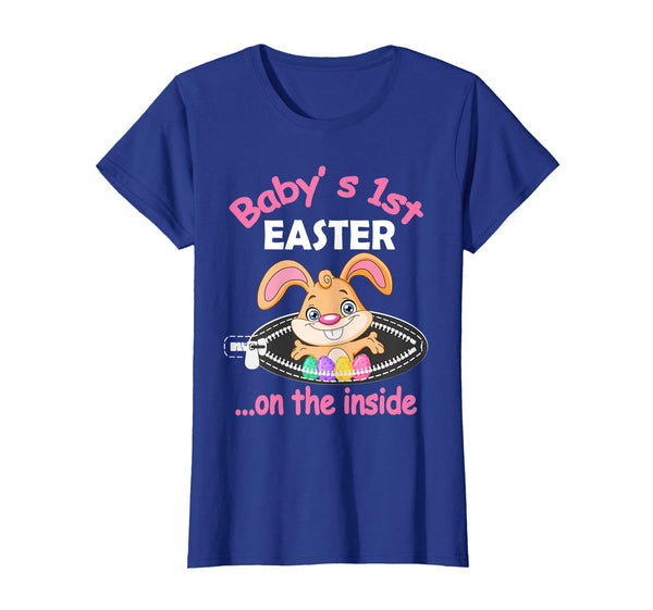 Pregnant Bunny &amp; Eggs Baby's 1st Easter On The Inside Shirt