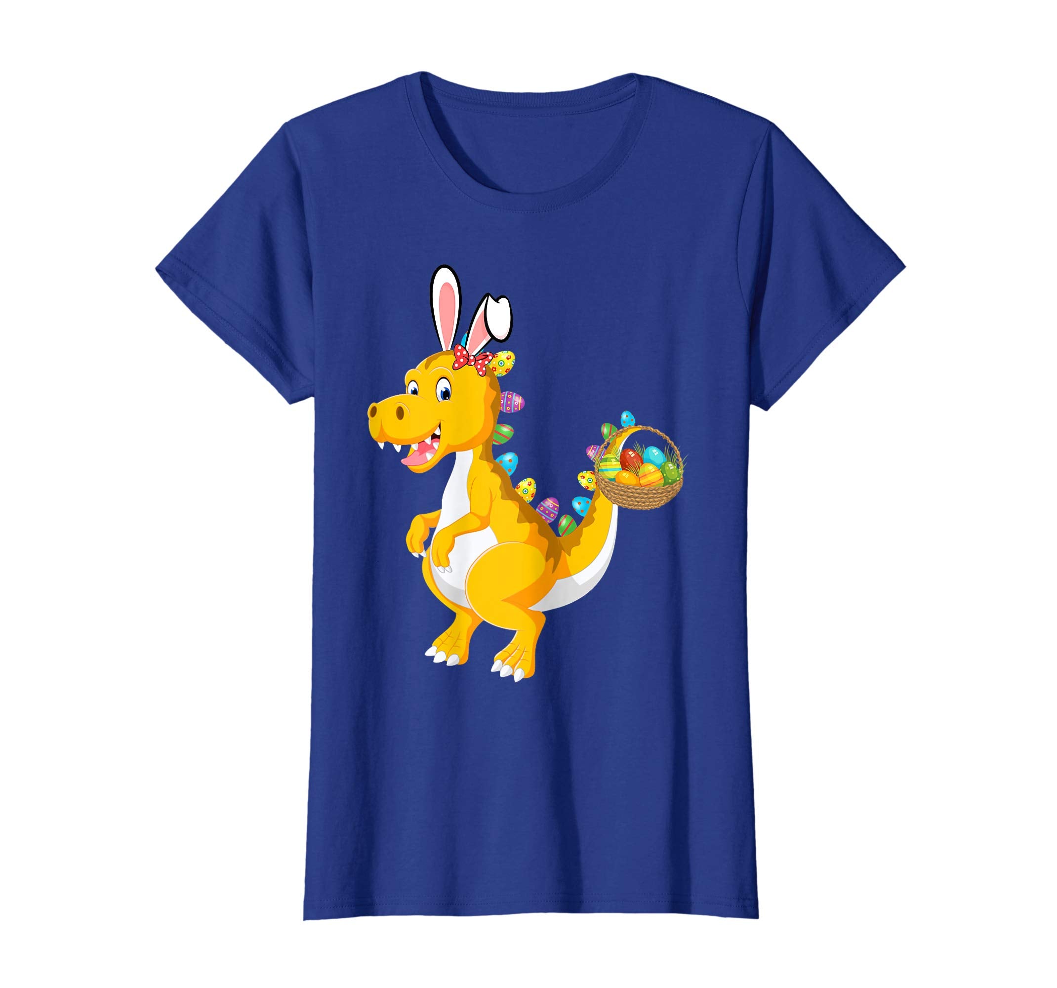 Funny Dinosaur T-rex Bunny with Eggs Easter T shirt