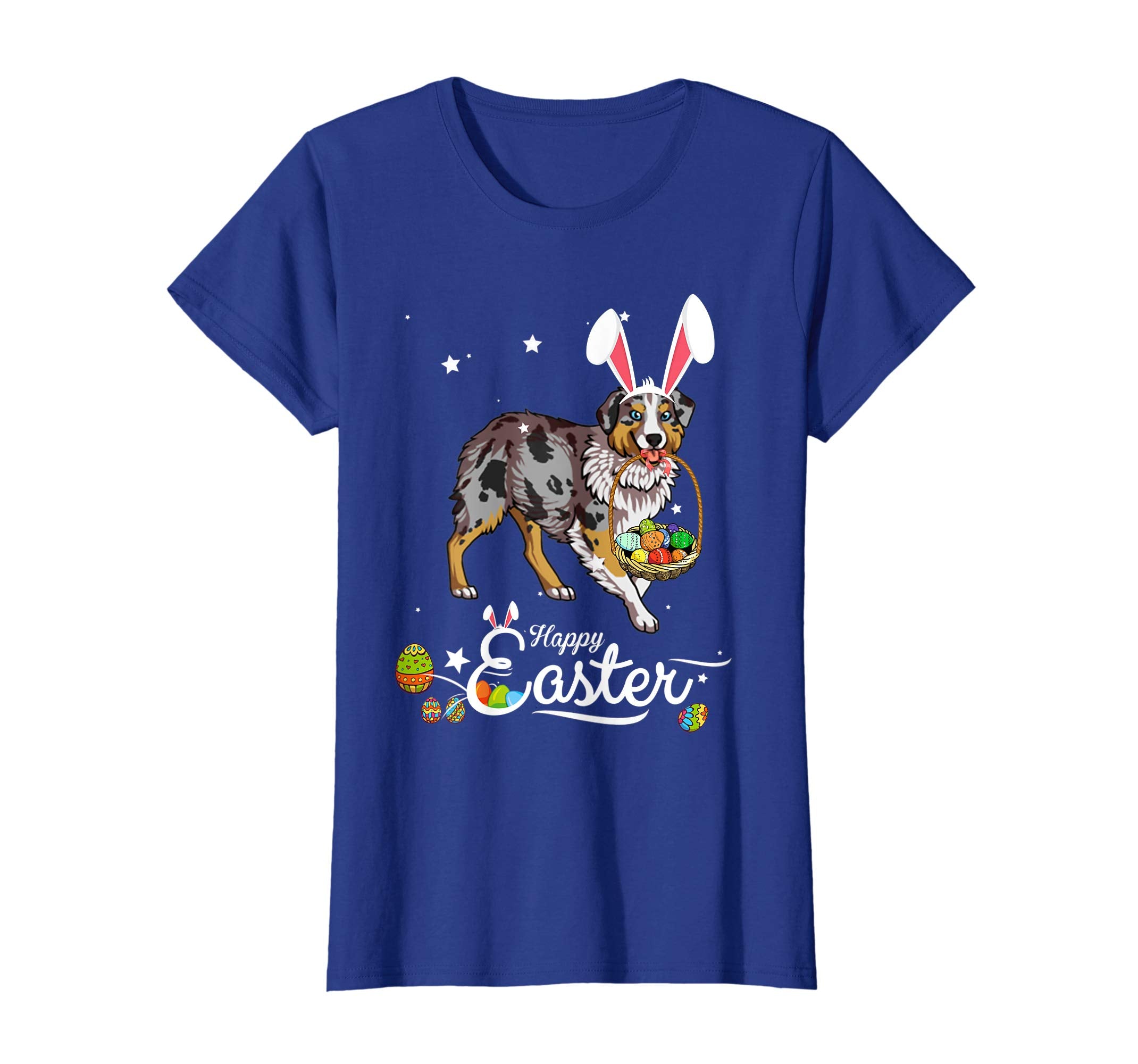 Australian Shepherd Dog With Bunny Hat Easter Costume Shirt