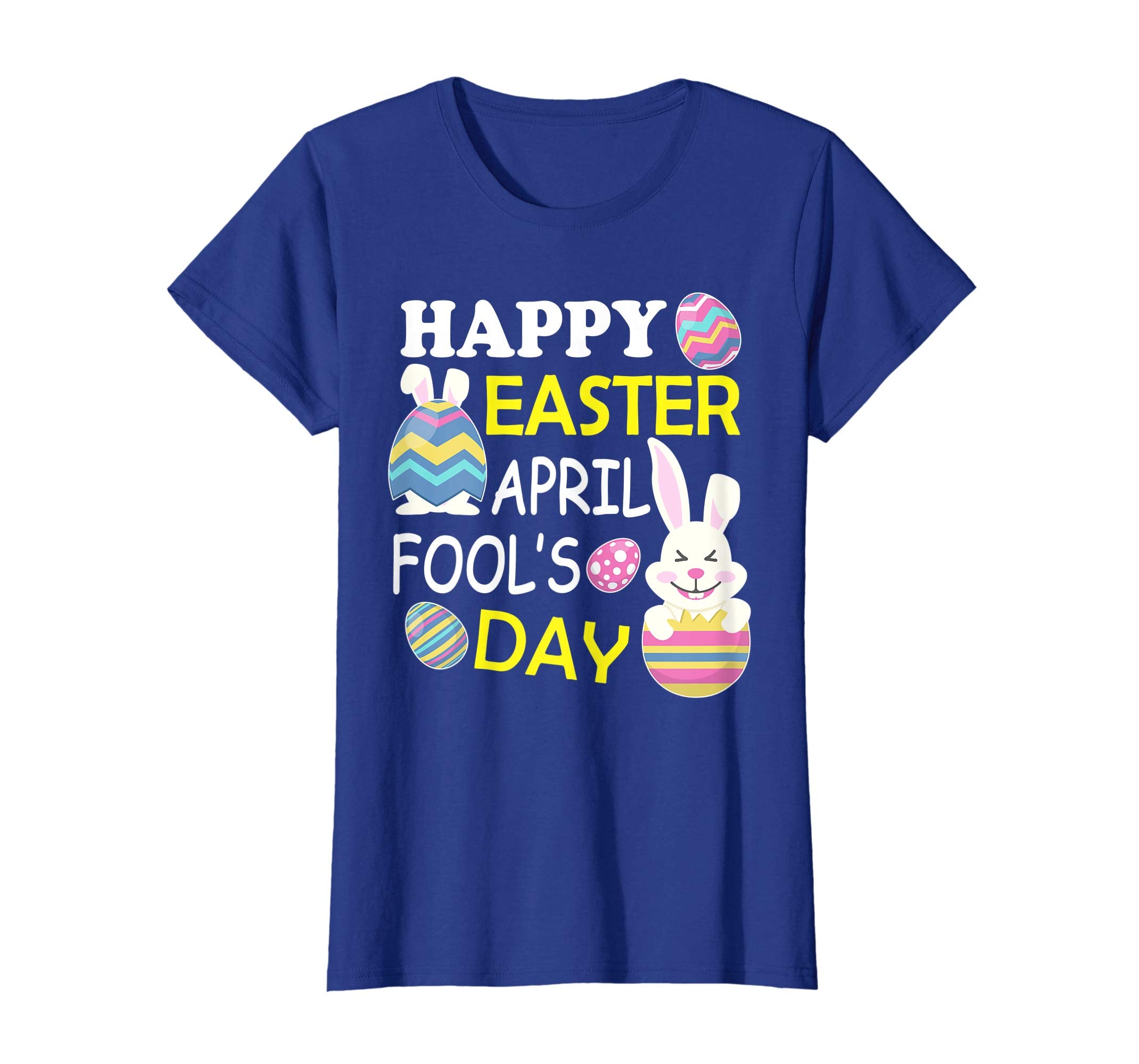 Bunny Face &amp; Easter Eggs Happy Easter April Fool's Day Shirt
