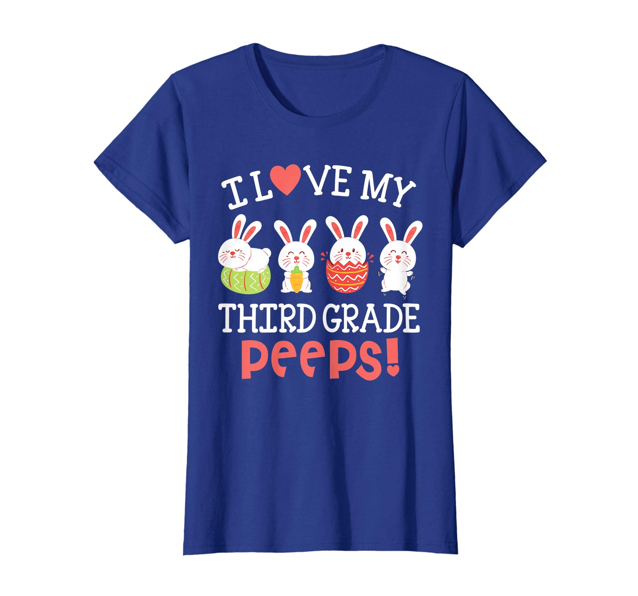 I Love My Third Grade Peeps Bunnies Easter Teacher Shirt