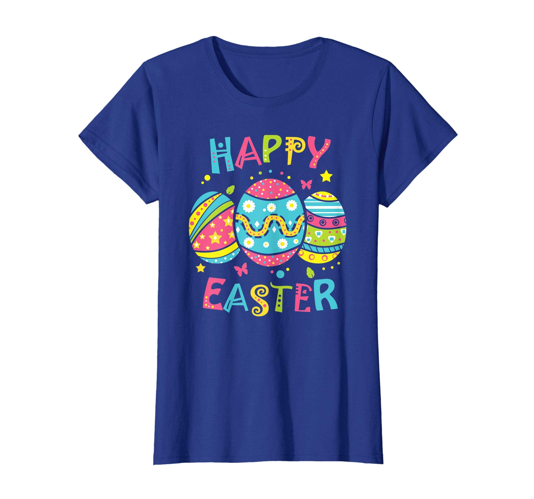 Happy Easter Shirt for Girls Women Easter Egg Painting Tee