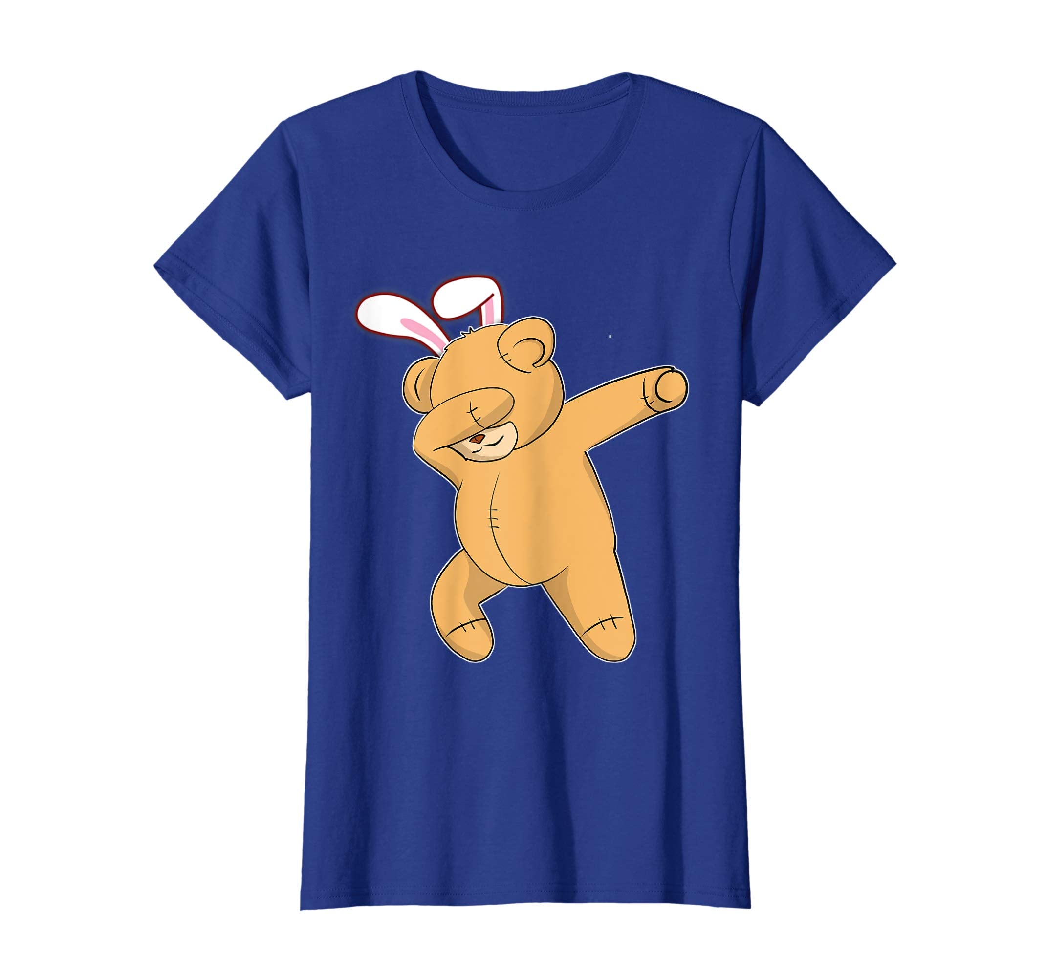 Easter Bunny Dabbing Teddy Bear Tshirt Rabbit Ears Gift
