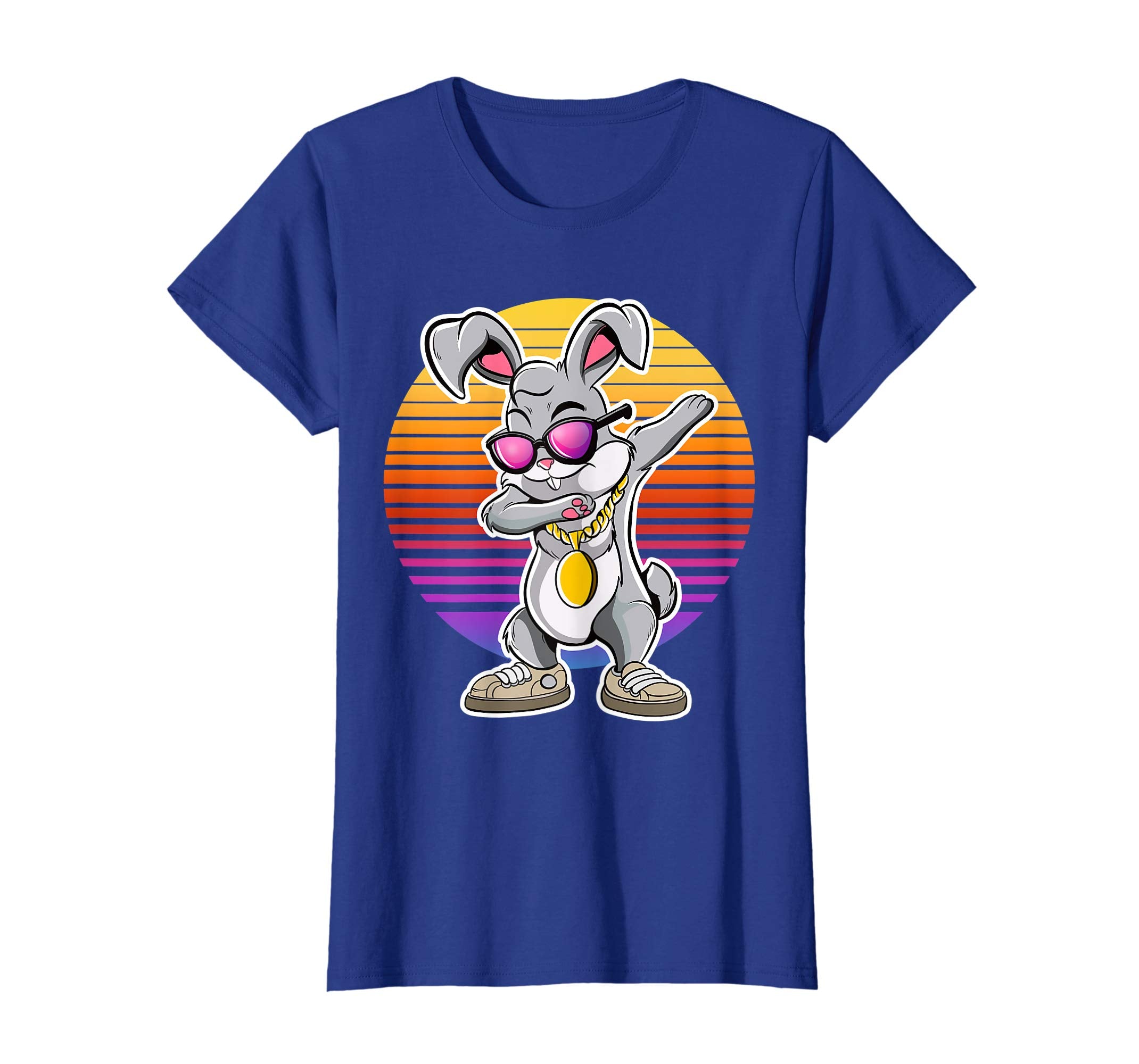 Dabbing Hip Hop Bunny Easter Drawing Vintage T Shirt