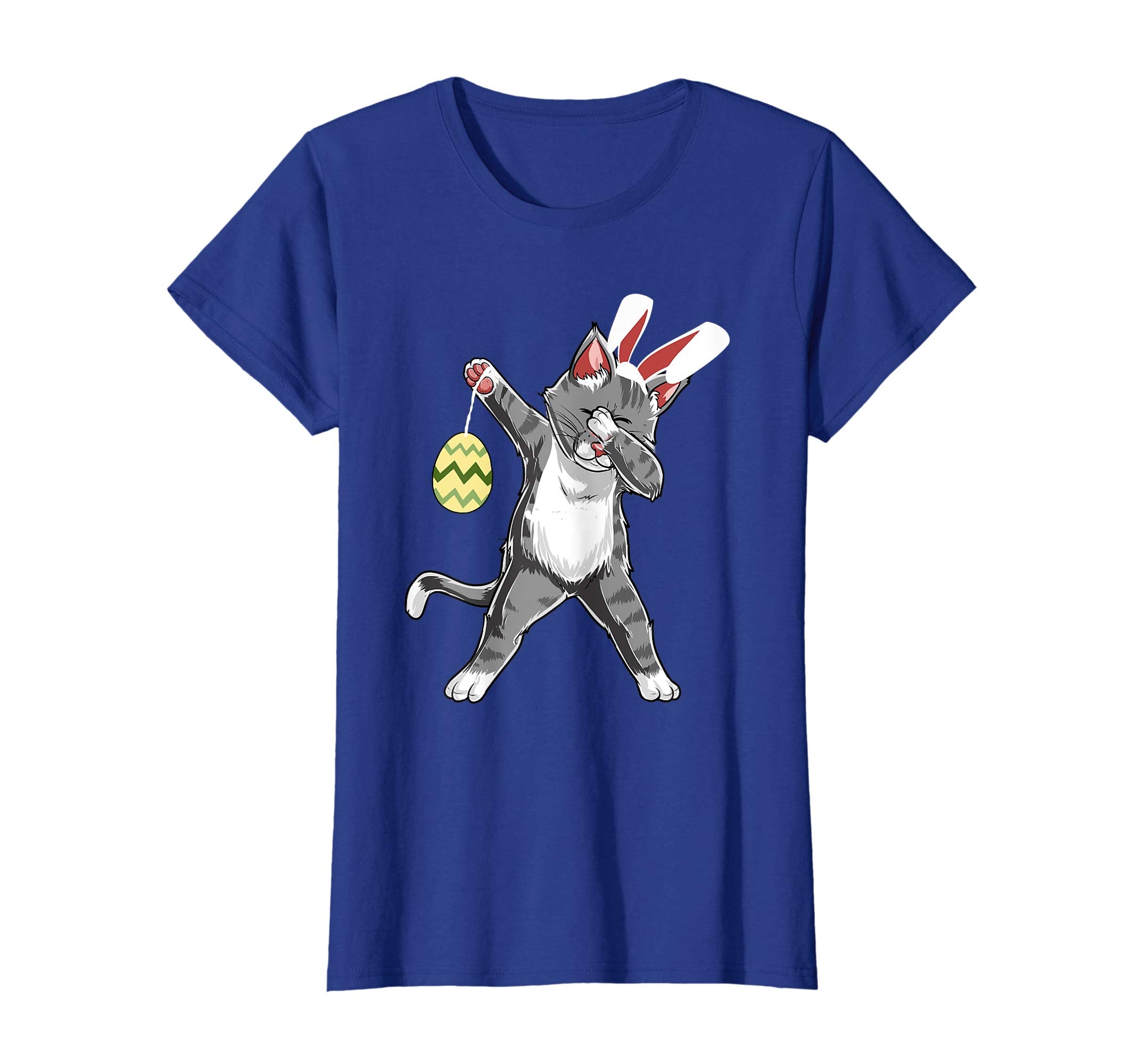 Happy Easter Shirt Dabbing Cat Bunny Easter