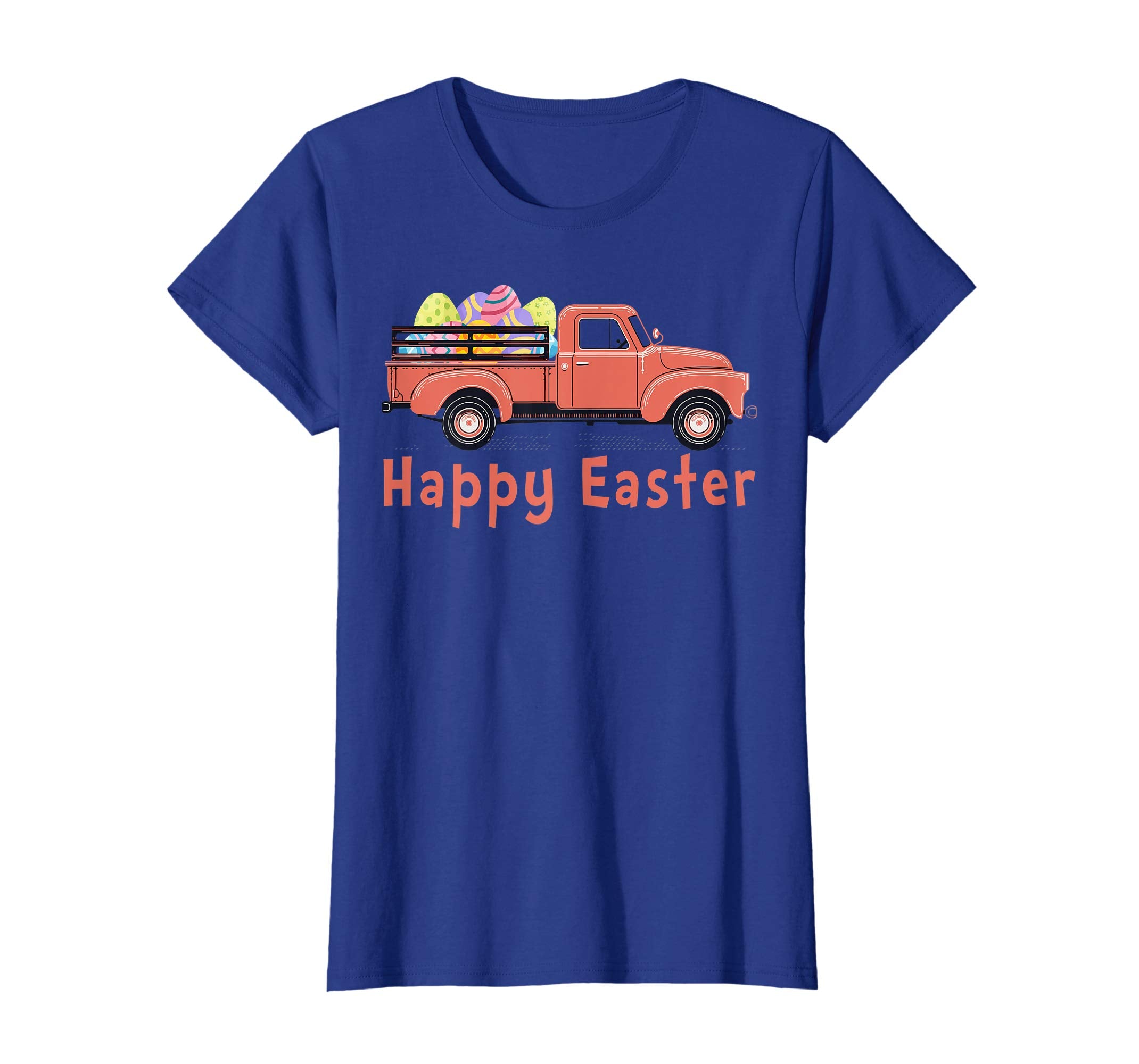 Cute Farm Truck With Easter Eggs-Happy Easter T-Shirt