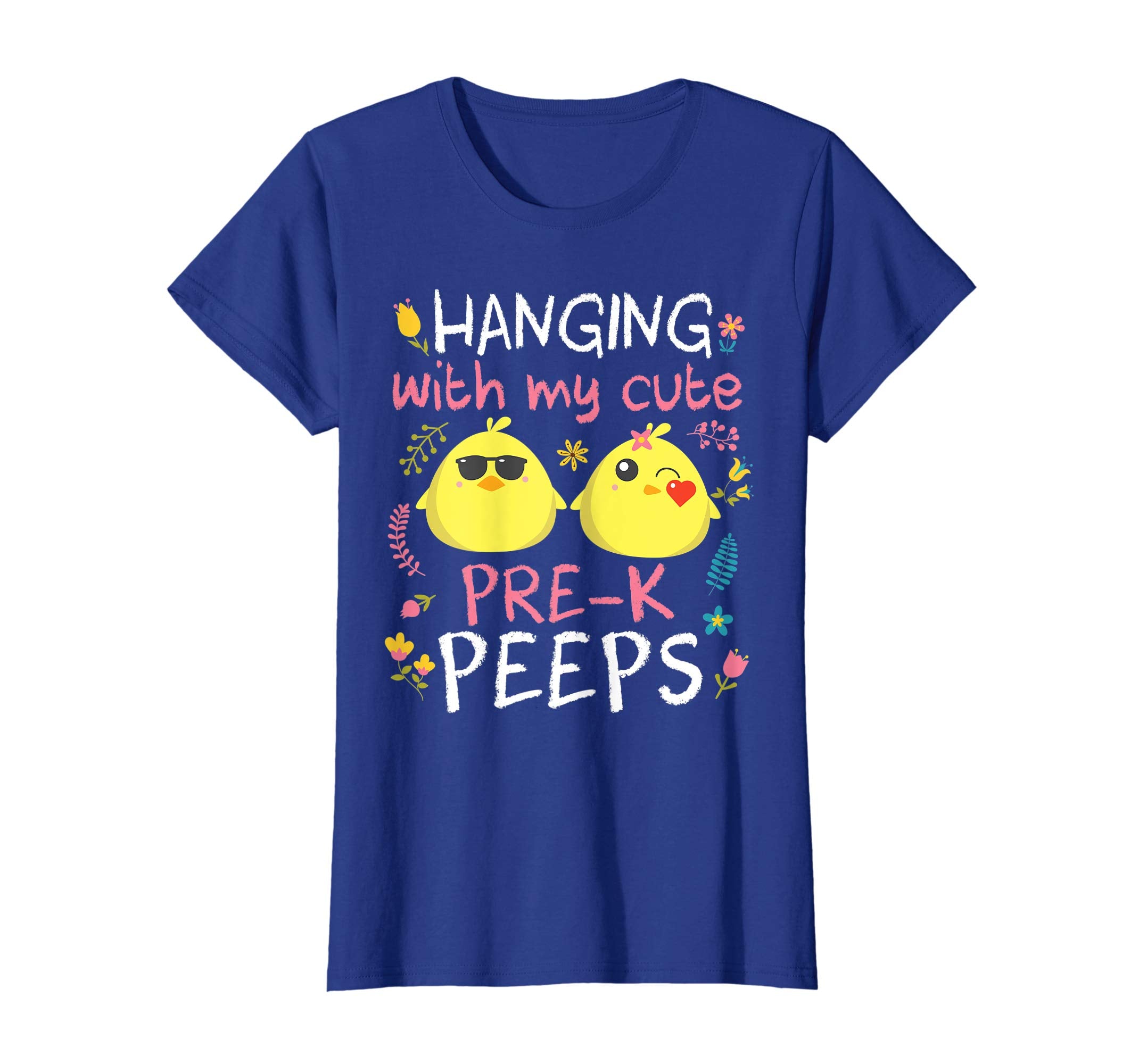 Hanging With My Cute Pre-k Peeps Chicks Teacher Easter Shirt