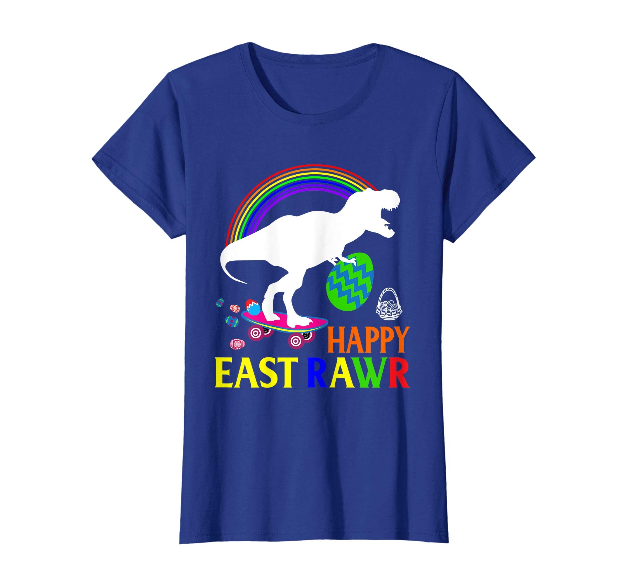 Happy East Rawr T Shirt T Rex Dinosaur Easter Bunny Egg Kids