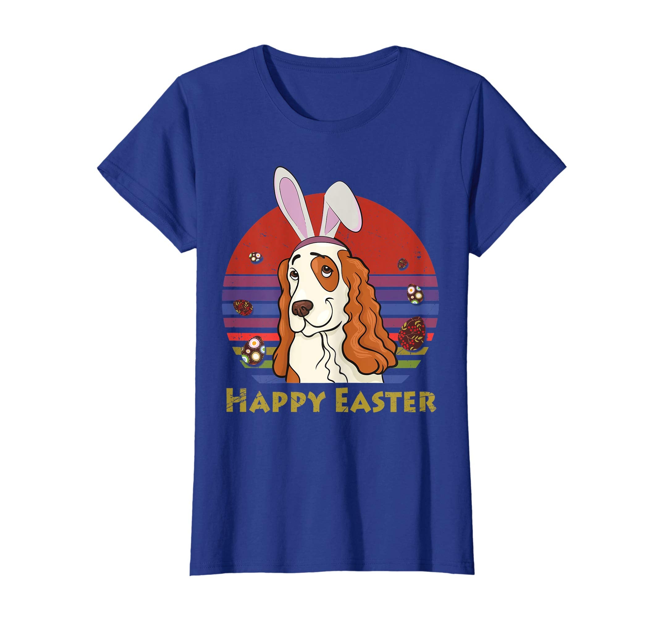 English Springer Spaniel Bunny Headband Happy Easter Tshirt