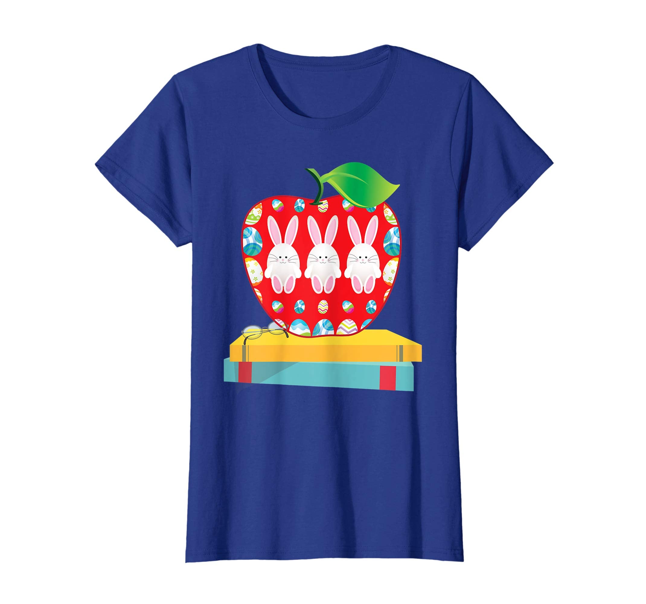 Apple Bunny Teacher I Love My Bunnies Easter Day T-Shirt Boy