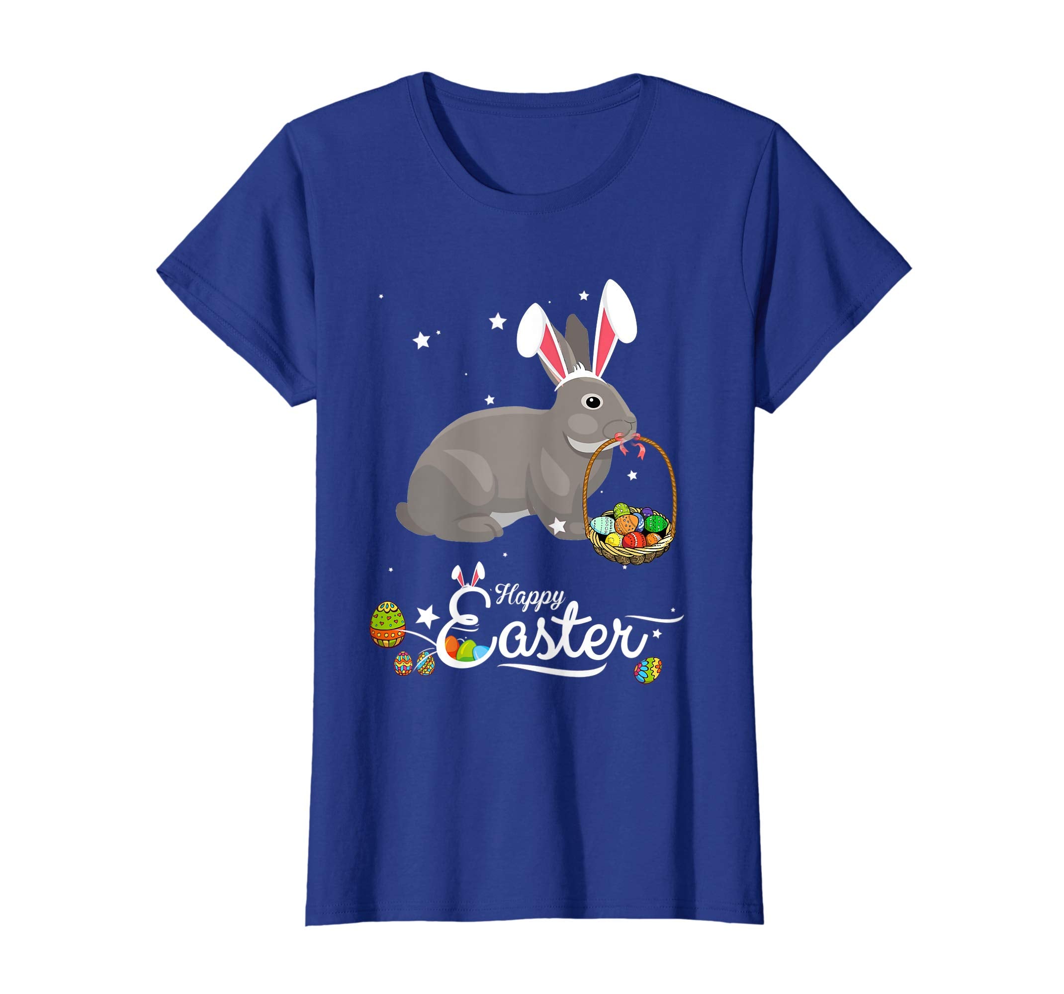 Cute Easter Rabbits with Bunny Ears and Eggs T Shirt