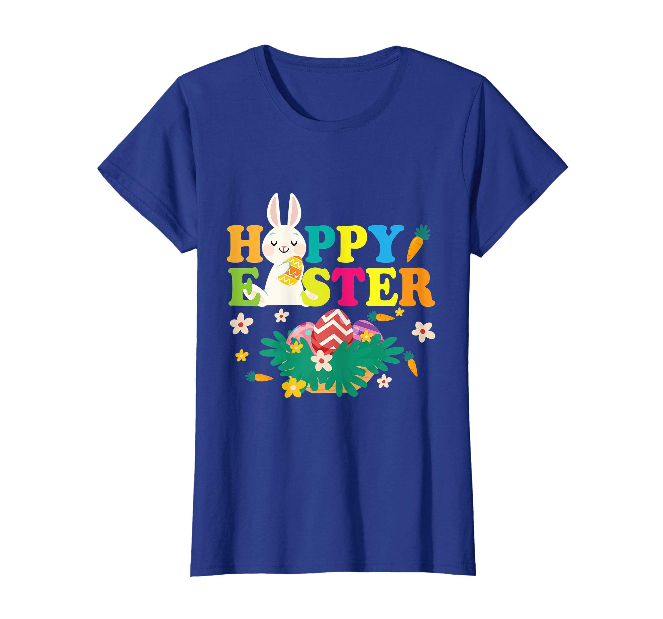 Bunny Hunting Easter Eggs Carrots Happy Easter Day Shirt