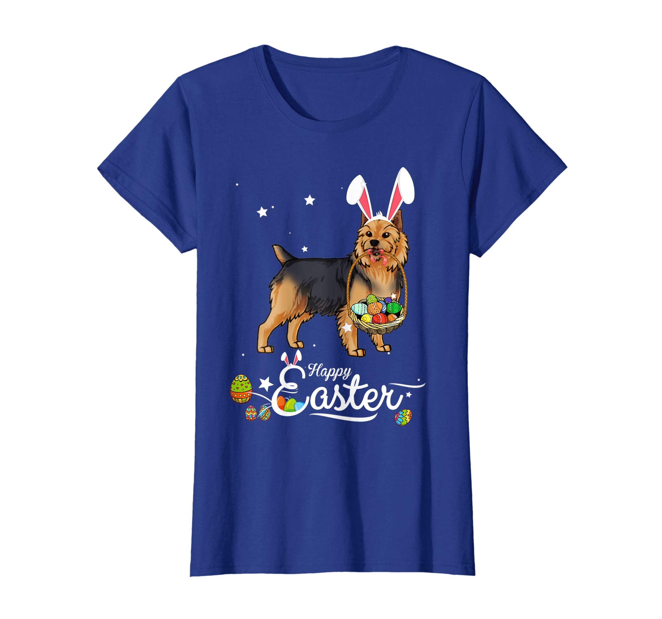 Australian Terrier Dog With Bunny Hat Easter Costume T Shirt